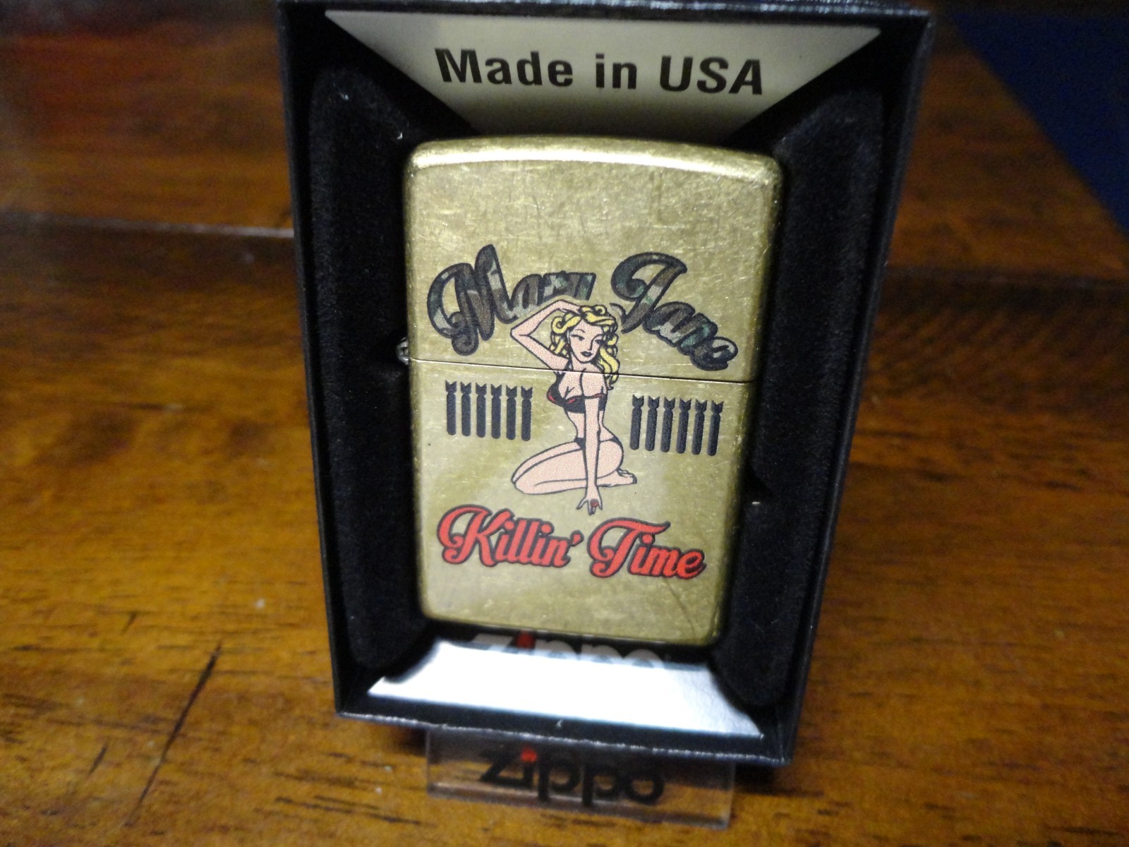 MARY JANE KILLIN\' TIME BLONDE NOSEART PINUP GIRL ZIPPO LIGHTER MINT IN BOX