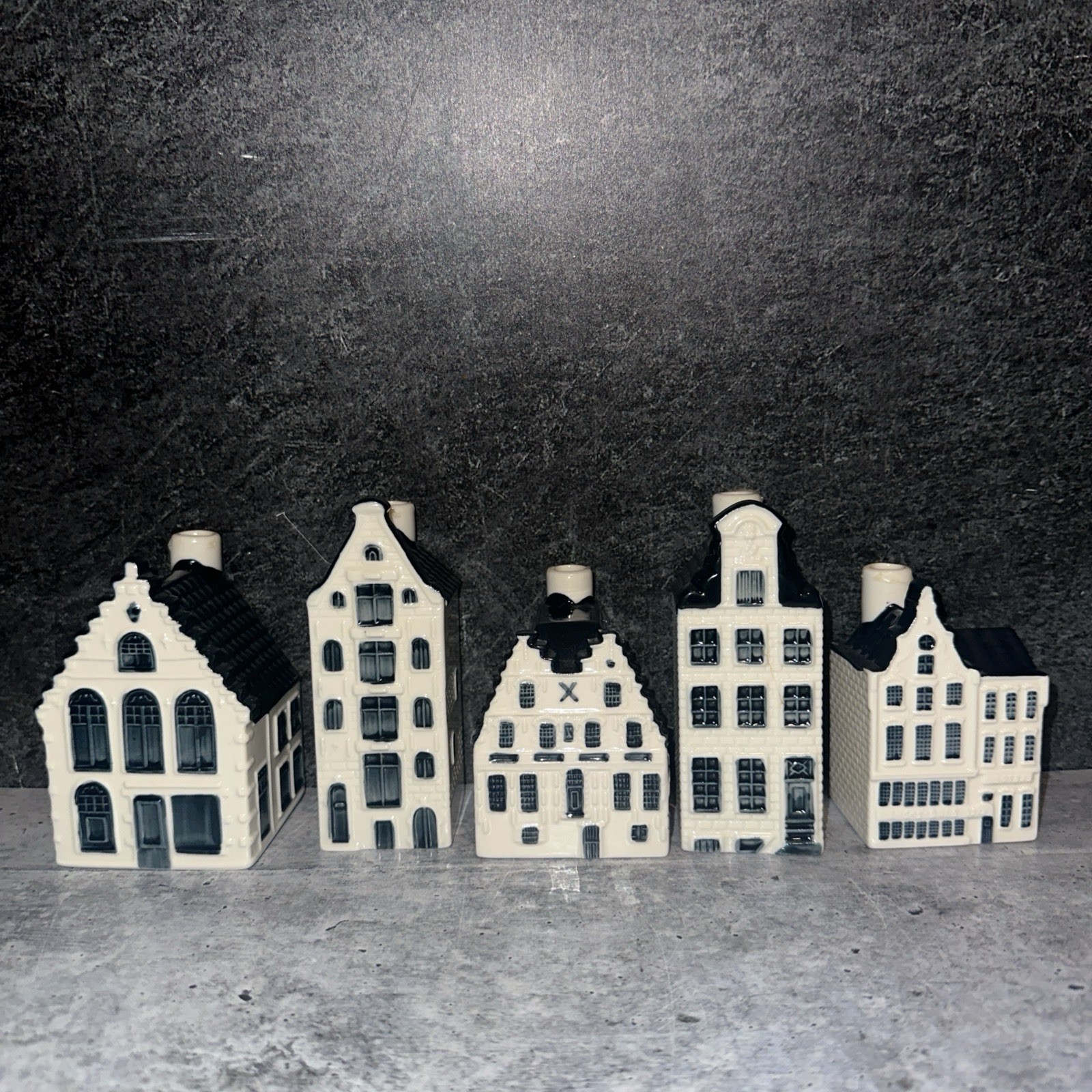Blue Delft's KLM Holland Houses Lot Of 5 49 59 65 87 88 Empty