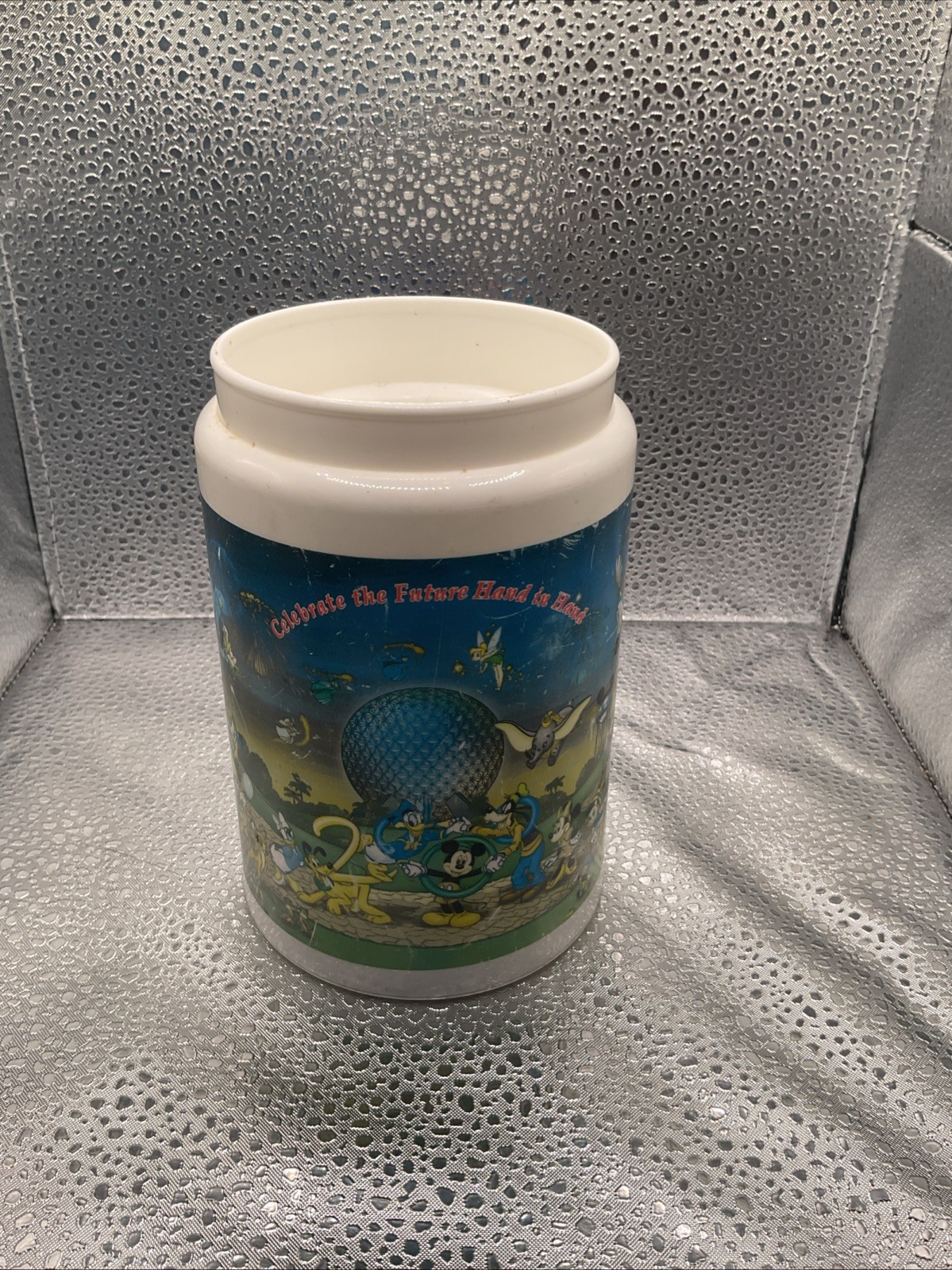 Vintage DISNEY CELEBRATE THE FUTURE HAND IN HAND 2000 REFILLABLE MUG No Lid