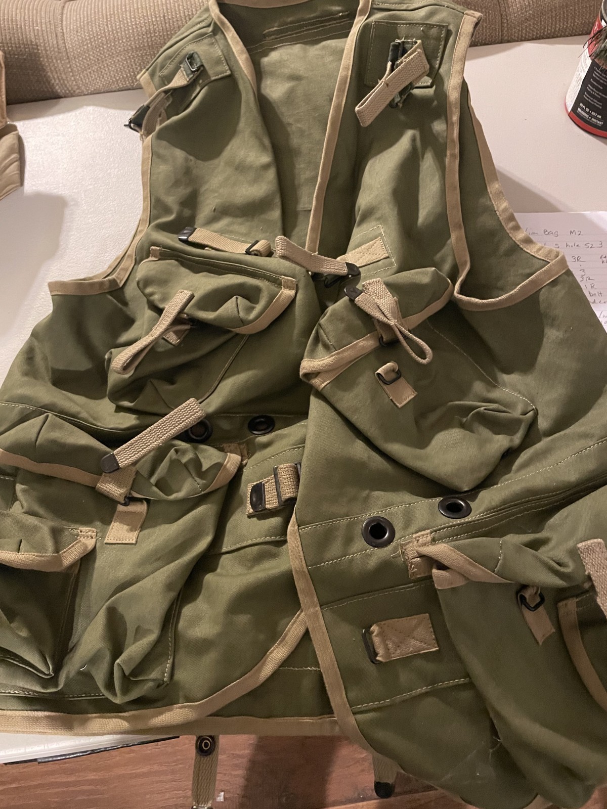 Reproduction US Army D-Day Assault Vest - XL - Made By WW2 Impressions in OD#7