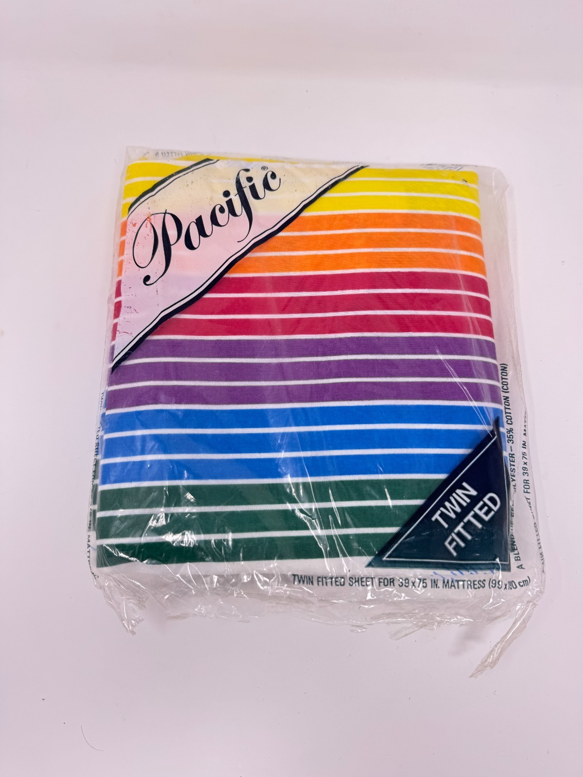 Vintage Rainbow Pacific Canadian Sunset Fitted Sheet NOS New Vintage Rainbow Pacific Canadian Sunset Fitted Sheet NOS New