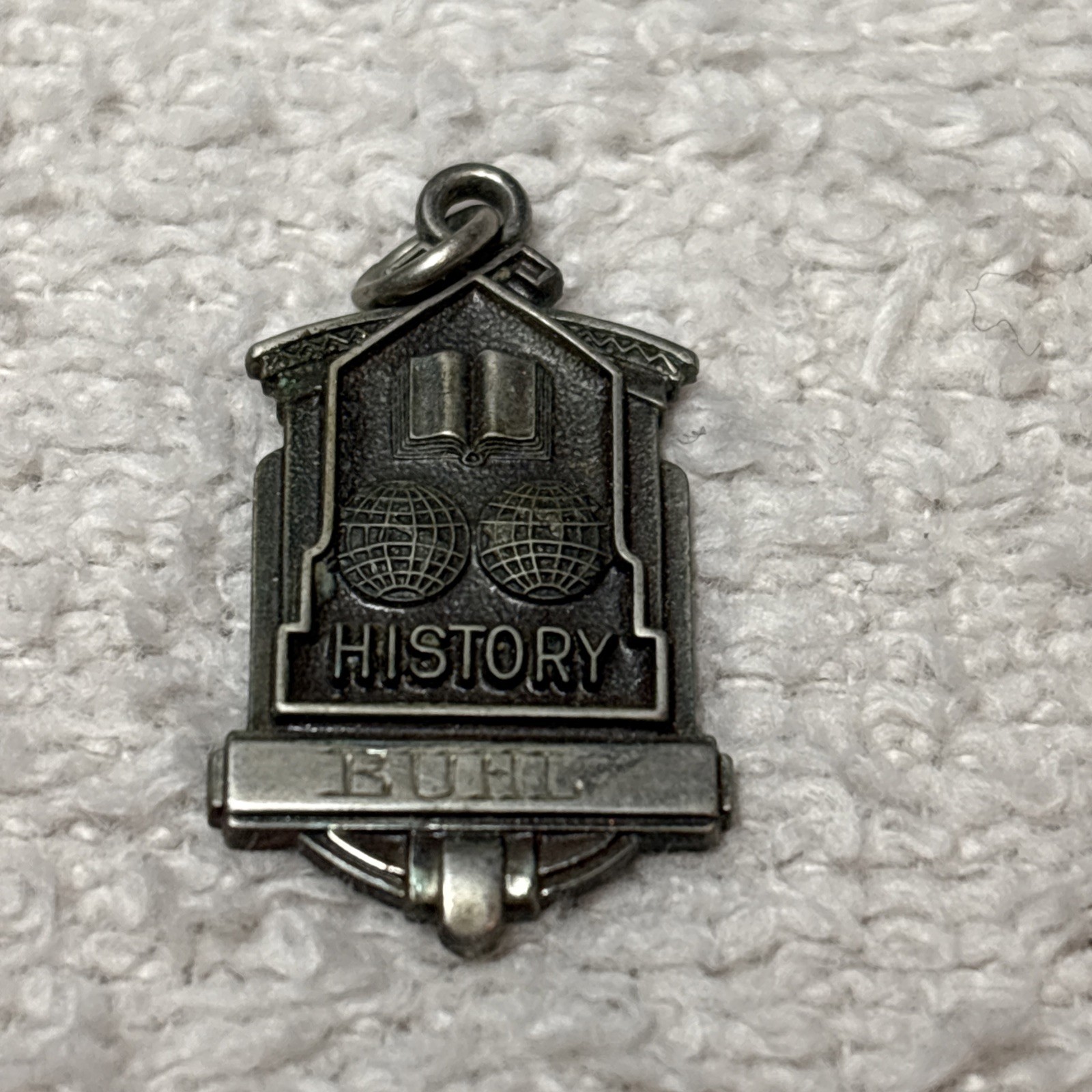 Vintage Balfour Graduation Award / Academic Achievement Charm -Silver
