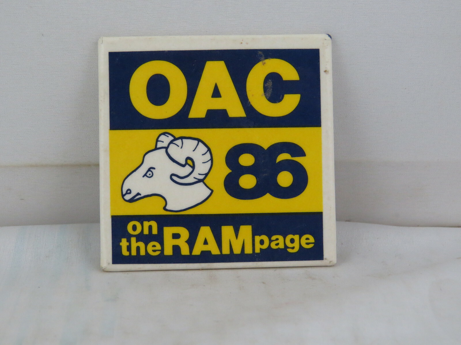 Vintage Univeristy Pin - Ontario Agriculture College 86 Rampage - Paper Pin