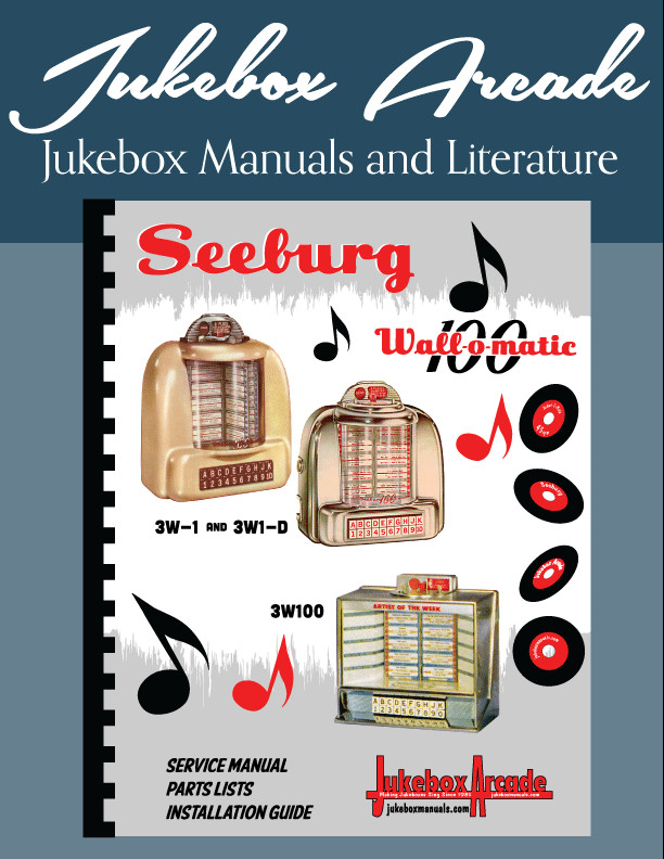 NEW Seeburg 3W-1 3W1-D 3W100 Wall Box Manual and Parts List with Installation