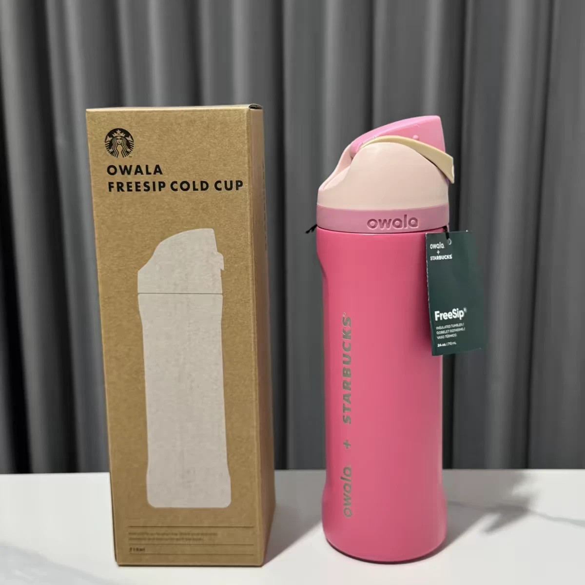 NEW Starbucks X Owala FreeSip Water Bottle 2026 Limited Edition 24oz -Pink