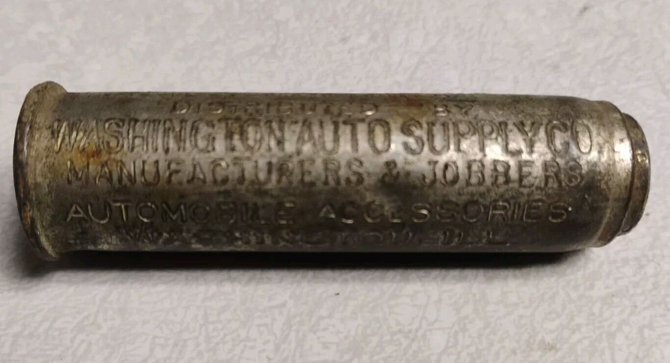Vintage Schrader's & Son Co. Tire Pressure Gauge Washington,IL Auto Supply 
