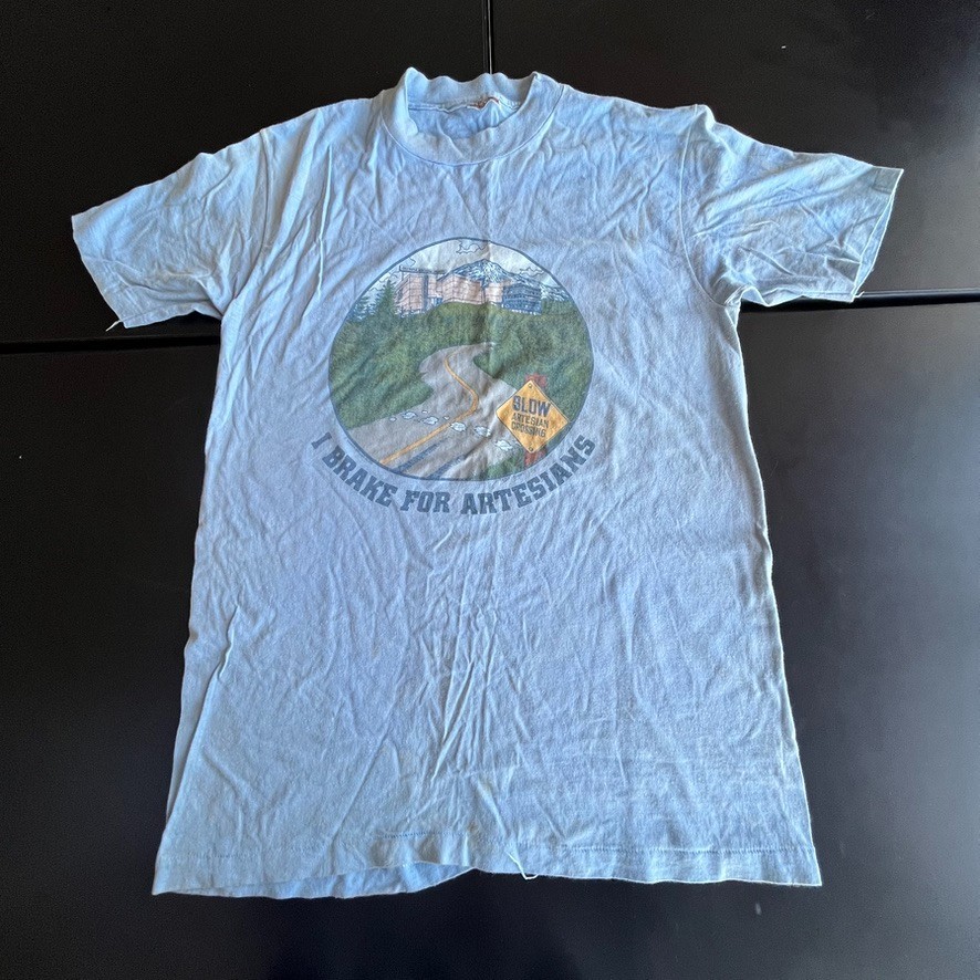 VTG Olympia Beer T-Shirt Large I Brake For Artesians Hanes Beefy T Original Rare