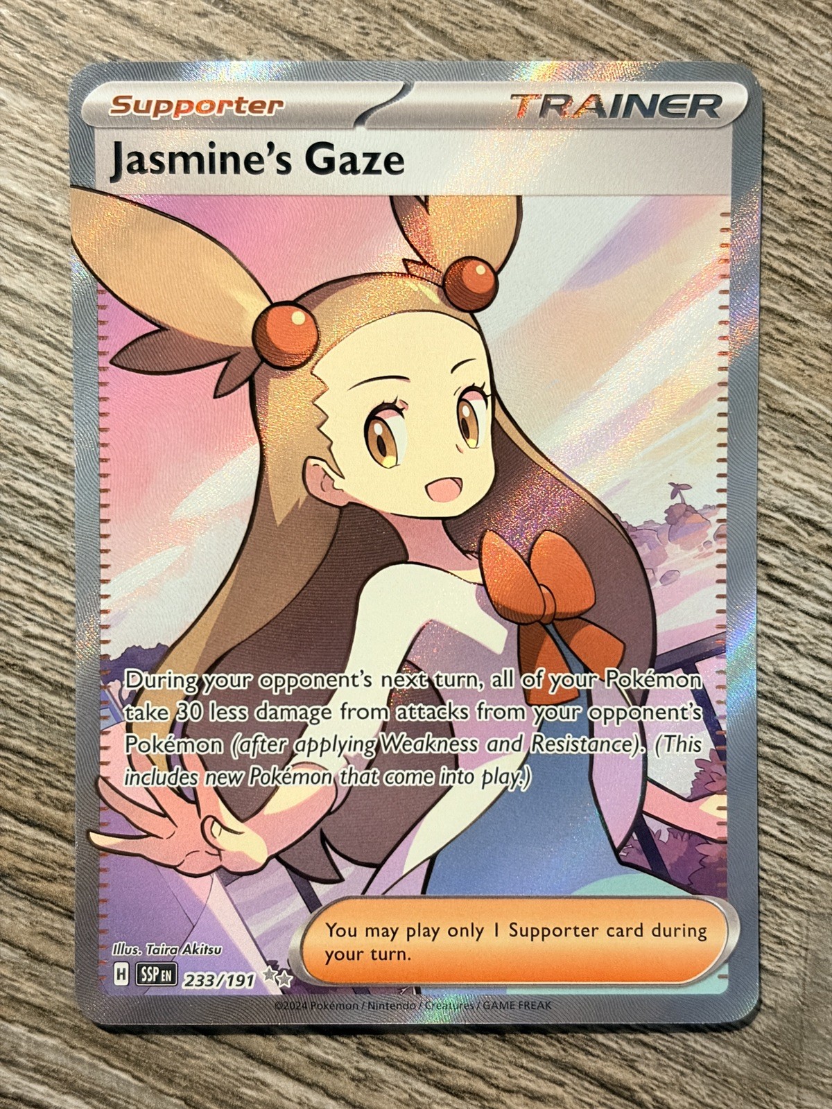 Jasmine\'s Gaze 233/191 Ultra Rare Surging Sparks Pokemon Holo Near Mint