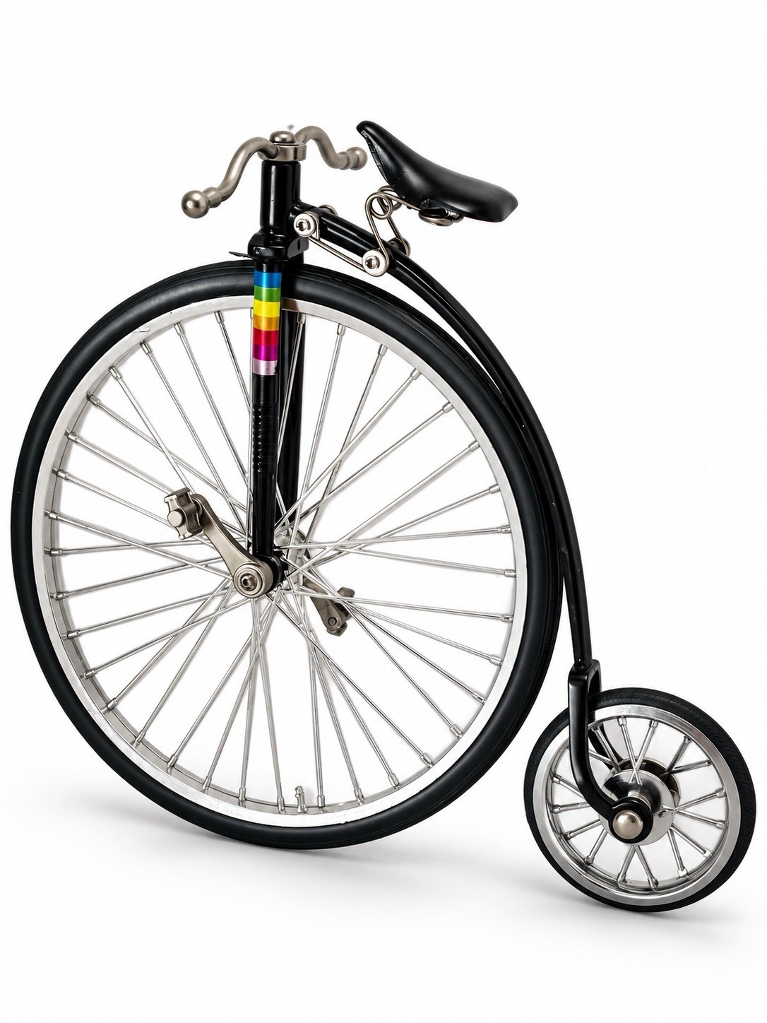 Vintage 1983 Mytek Diecast 1/10 Farthing Big Wheel Bicycle Replica, Black, AS IS Vintage 1983 Mytek Diecast 1/10 Farthing Big Wheel Bicycle Replica, Black, AS IS