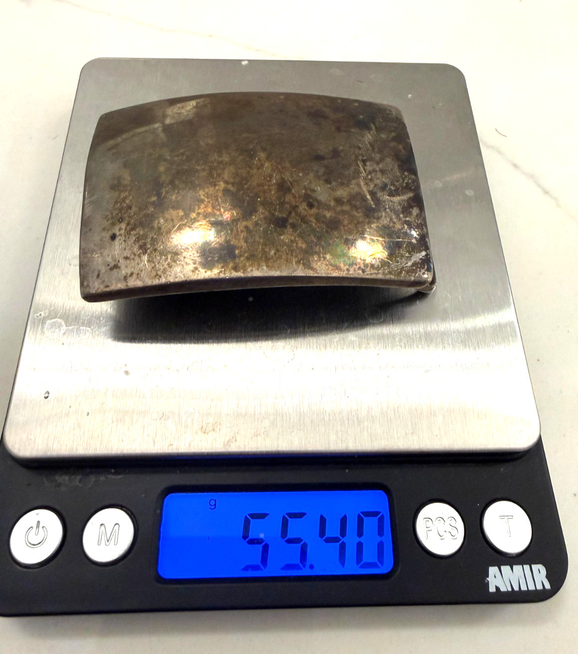 Comstock Heritage Sterling Silver .925 Belt Buckle 1 7/8 by 2 3/4, 55.4 grams