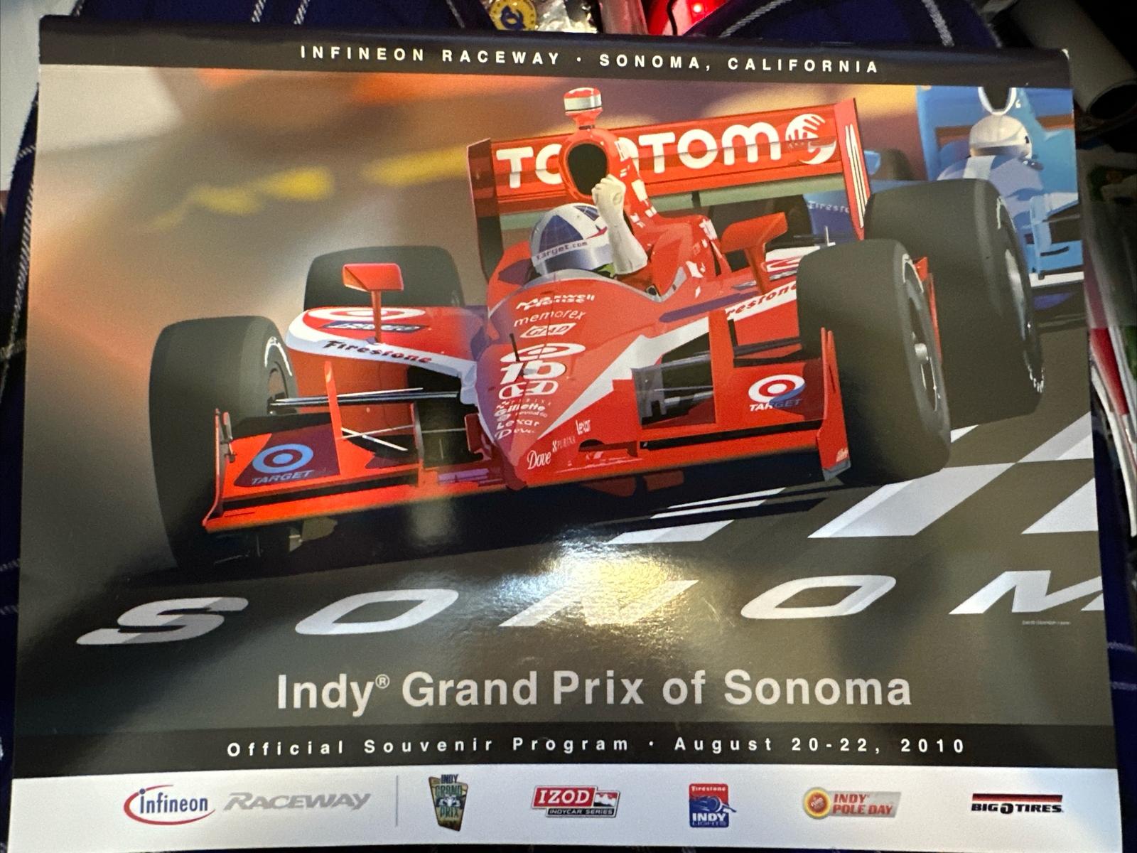 2010 INDY GRAND PRIX OF SONOMA RACE PROGRAM, CALIFORNIA, INFINEON RACEWAY Signed