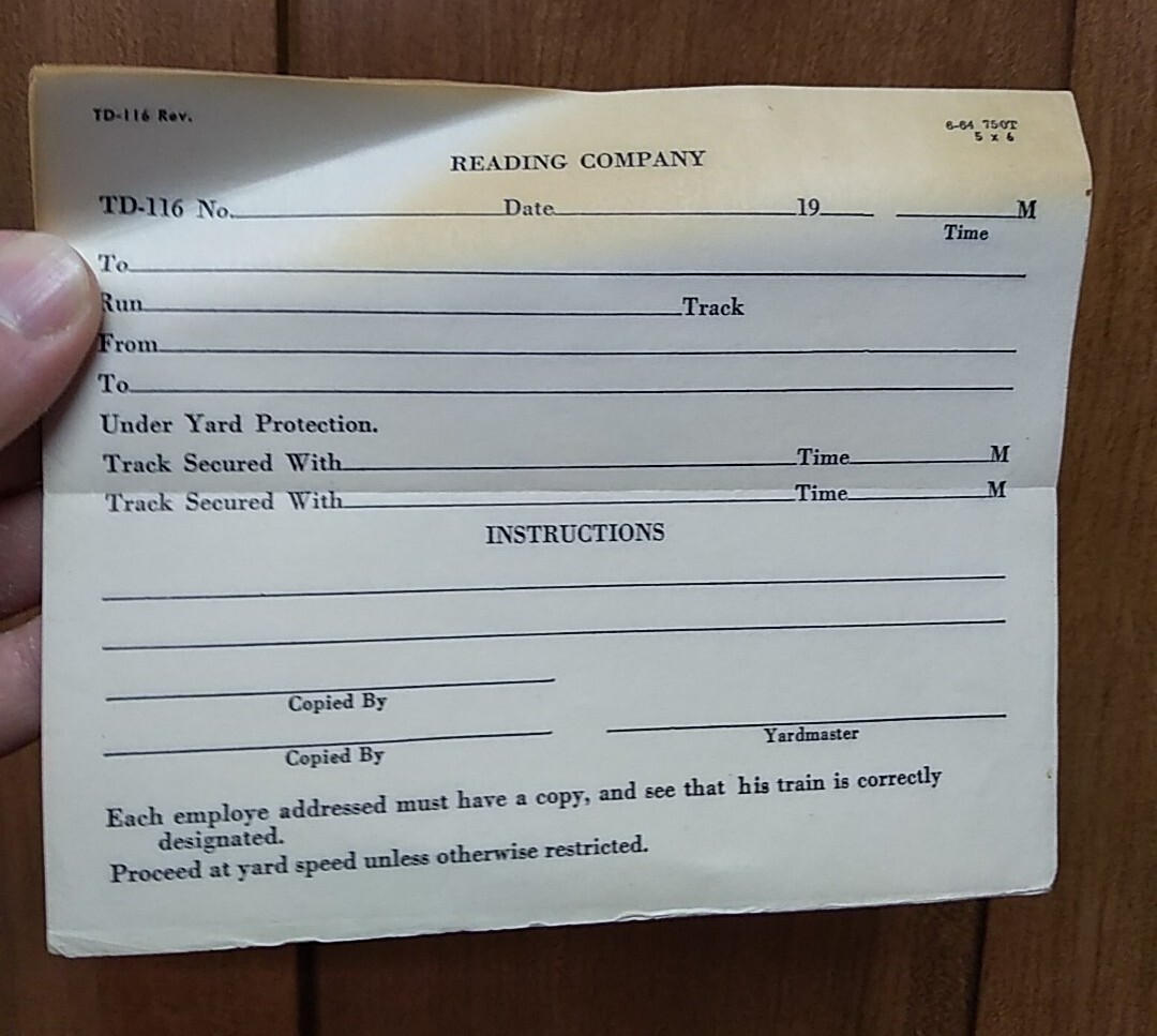 Reading Railroad Company Vintage Paper Ephemera Employee Blank Papers 8 sheets 