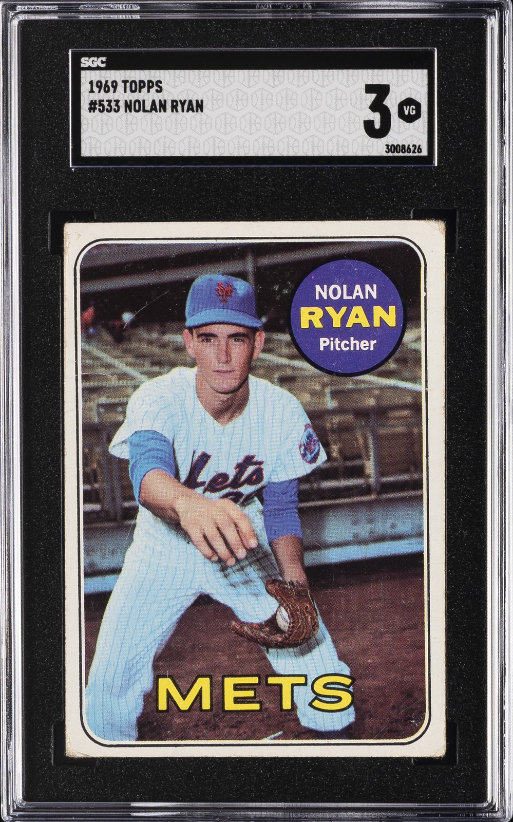 1969 TOPPS #533 NOLAN RYAN SGC 3