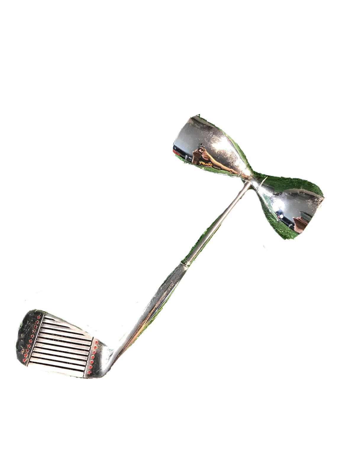 Chrome metal Golf Club bartender jigger pour measure UNIQUE Shot