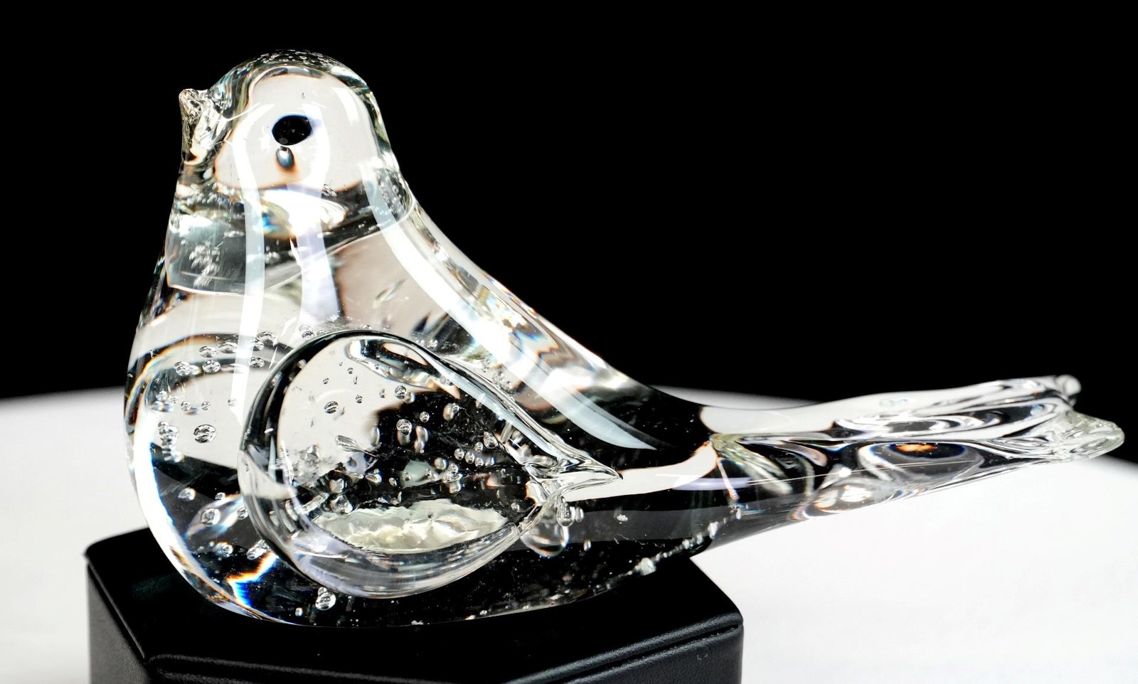 Balos Clear Art Glass Bullicante Controlled Bubble 5 1/4