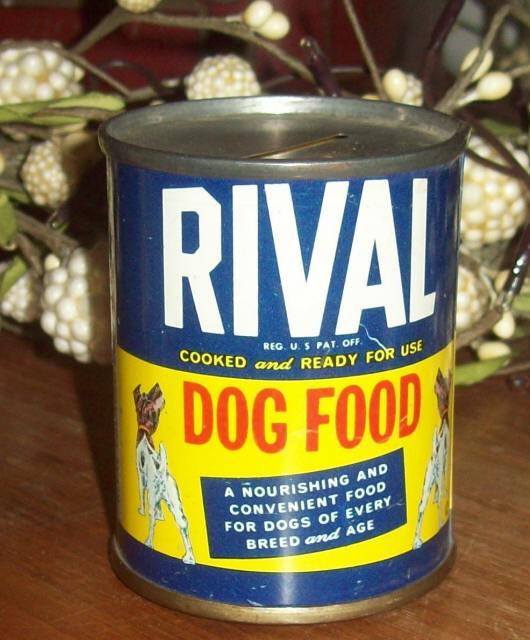 Old Advertising Premium Bank RIVAL Dog Food Rival Packing Co Chicago IL