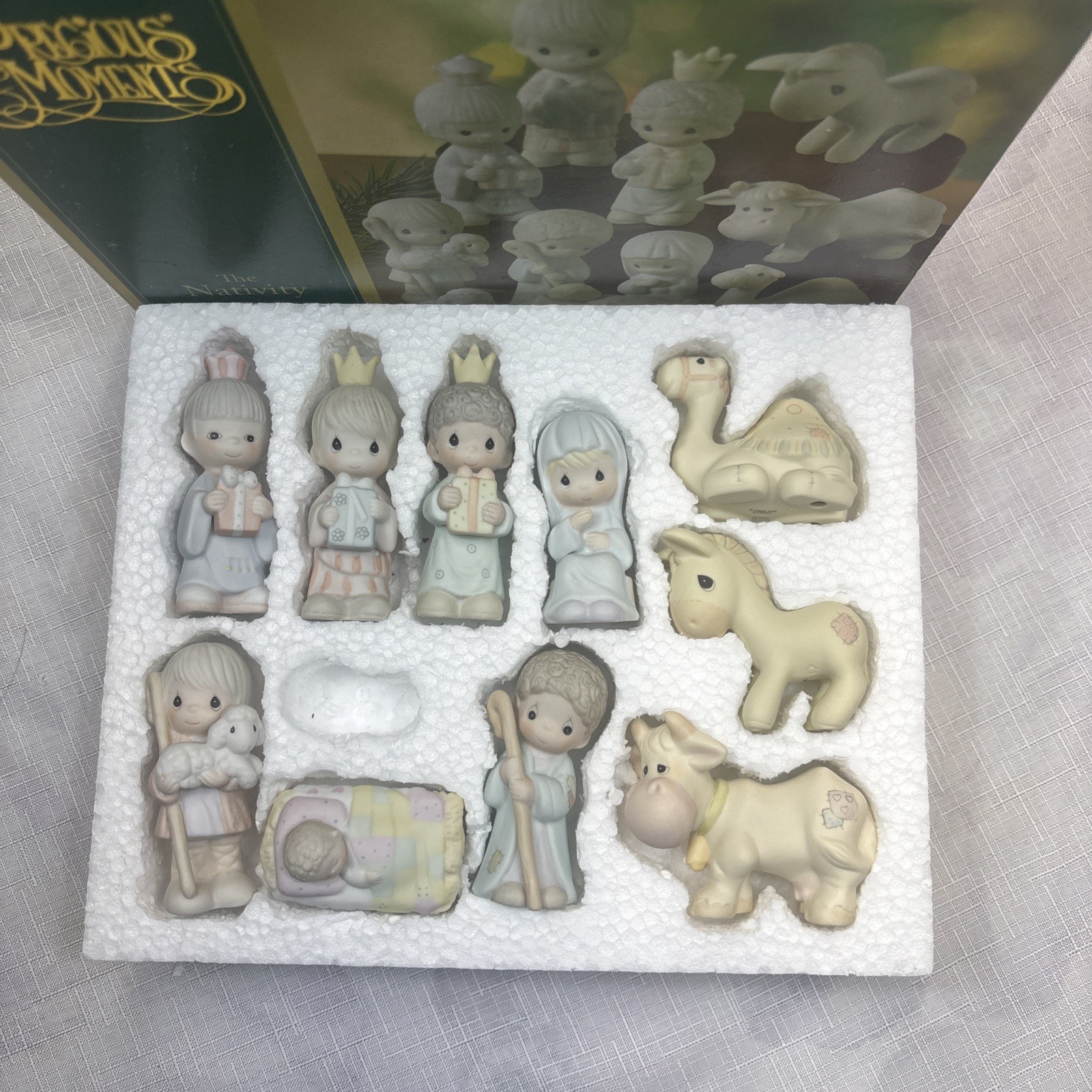 2006 Precious Moments 11 Piece Nativity Set Preowned Inbox Missing Tiny Sheep