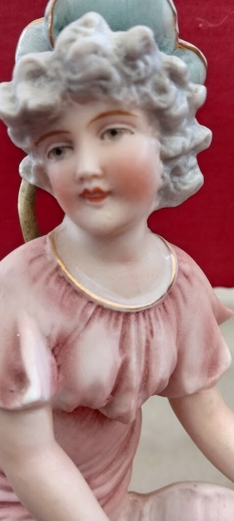 Antique/  Vintage Victorian  German   ~Lady Planter Adult Sculpture