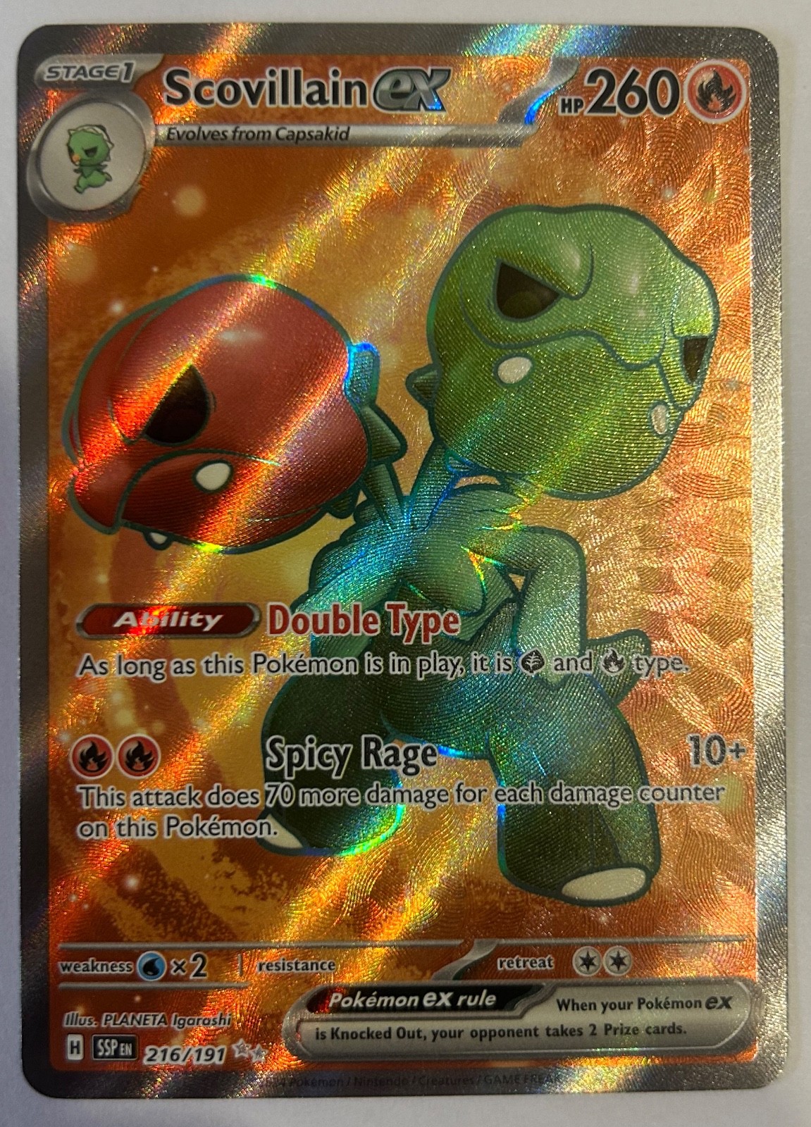 Scovillain EX 216/191 Illustration Rare Holo Full Art in English