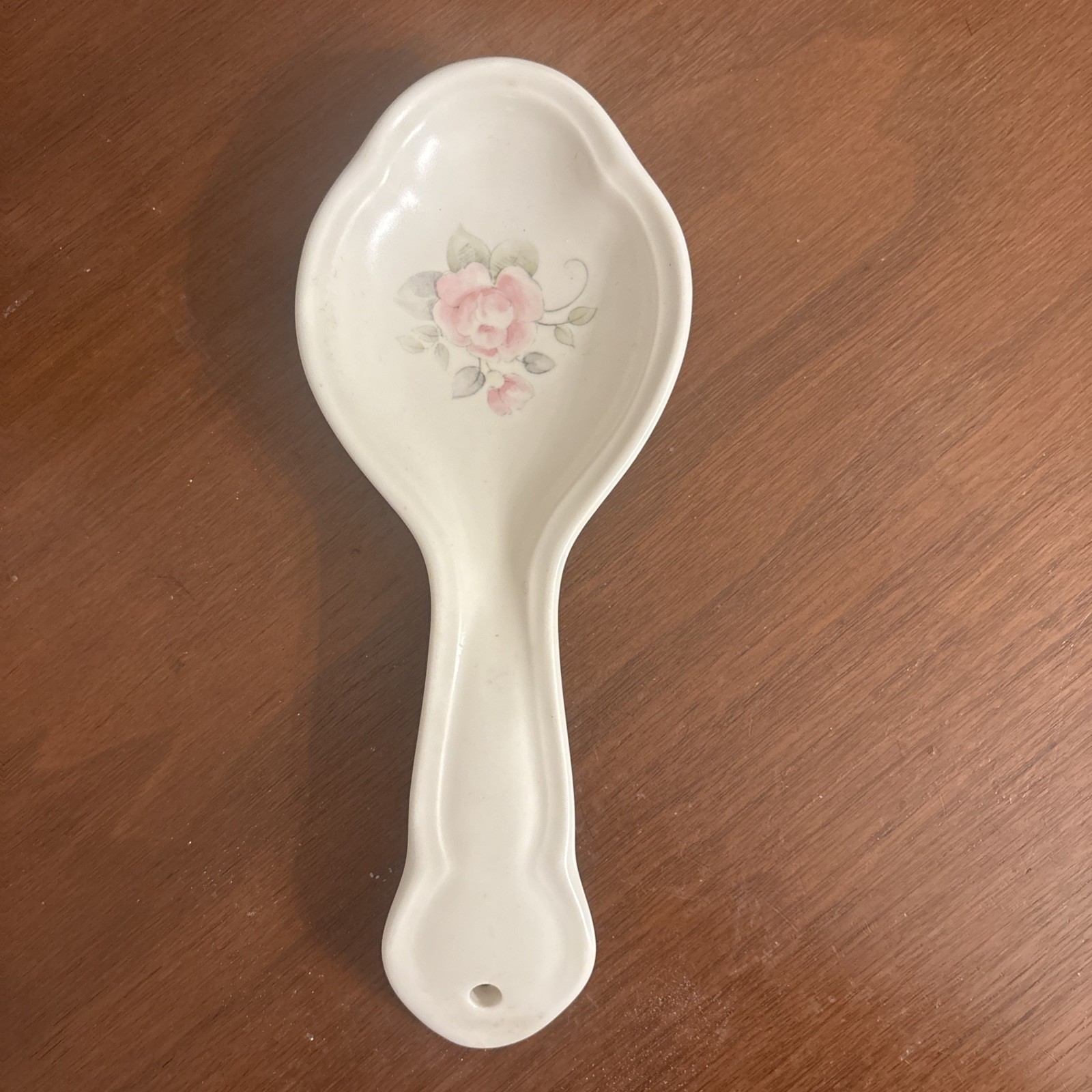 Vintage Pfaltzgraff Tea Rose Spoon Rest Holder Stoneware USA 9\ Vintage Pfaltzgraff Tea Rose Spoon Rest Holder Stoneware USA 9\
