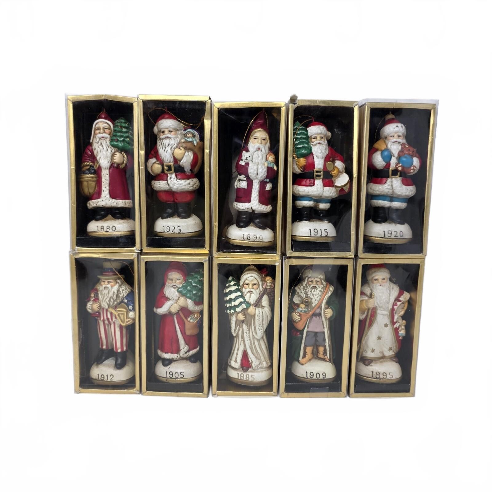 Vintage 1984 Memories of Santa Ornaments Lot of 10 Boxed Don Warning Vintage 1984 Memories of Santa Ornaments Lot of 10 Boxed Don Warning