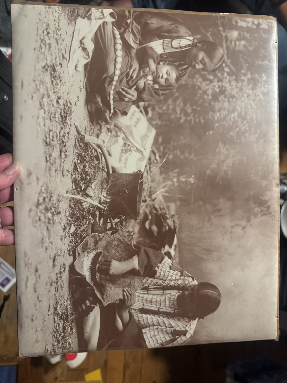 Photograph  Native American Family At The Hearth