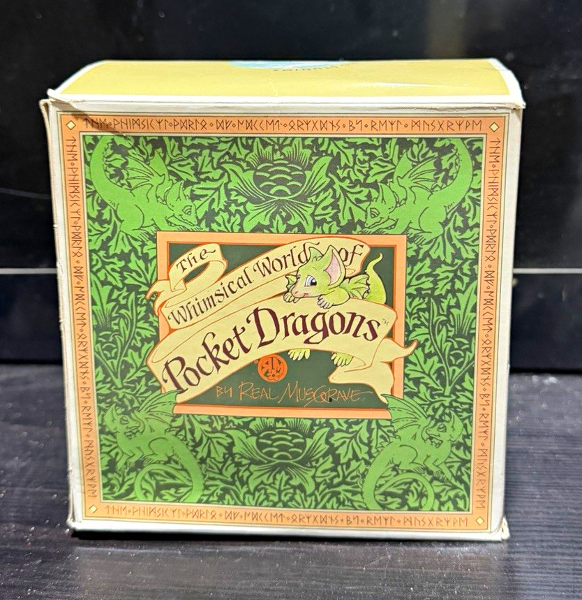 Vintage Real Musgrave Whimsical World of Pocket Dragons Lot of 9 w/ Original Box