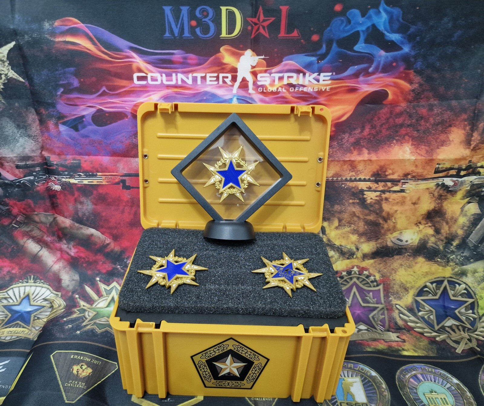 CS GO Game Counter-Strike:GlobalOffens Collectable REAL 3D Service Medal 2015