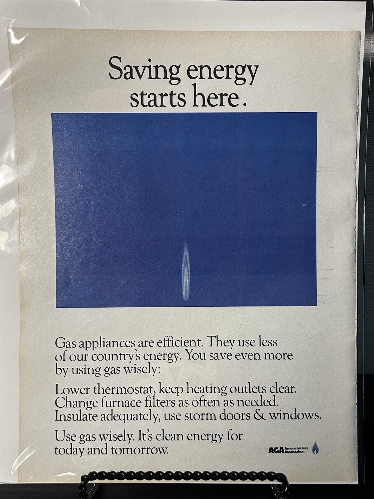 1976 American Gas Association Vintage Magazine Advertisement Color 10.5 x 13.5