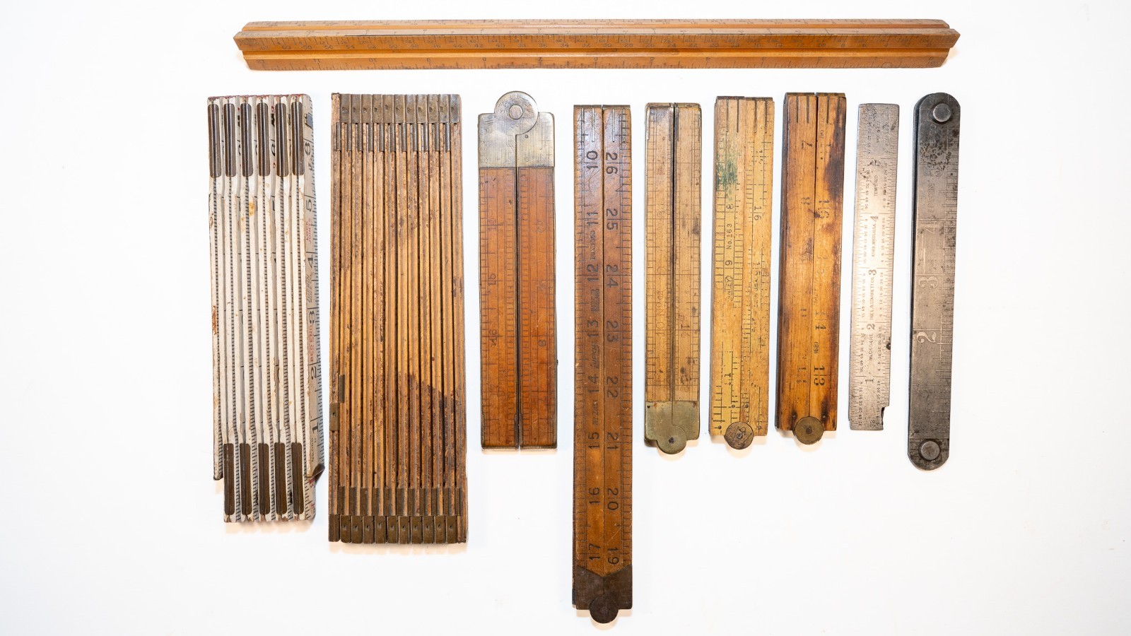 Vintage Rulers -Lot of 10 -Stanley, Lufkin, LS Starrett, Interlox, K&E, Unknown Vintage Rulers -Lot of 10 -Stanley, Lufkin, LS Starrett, Interlox, K&E, Unknown