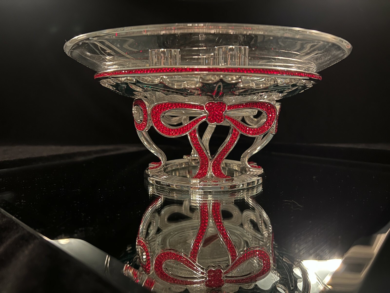 NEW Swarovski Crystal SDS Christmas Holiday Candleholder Retired - 3 candle