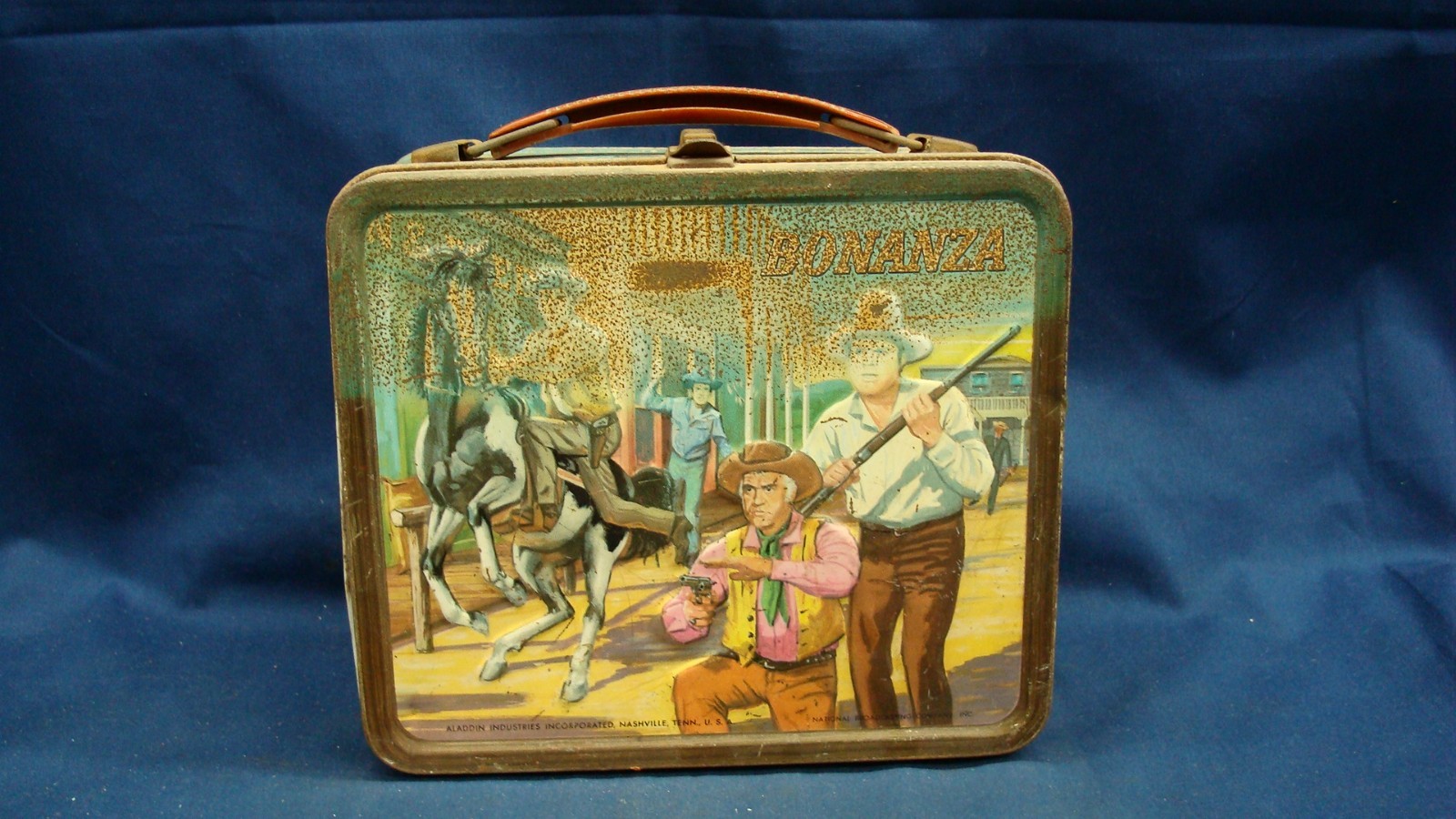 Vintage 1965 Bonanza Metal Lunch Box Aladdin