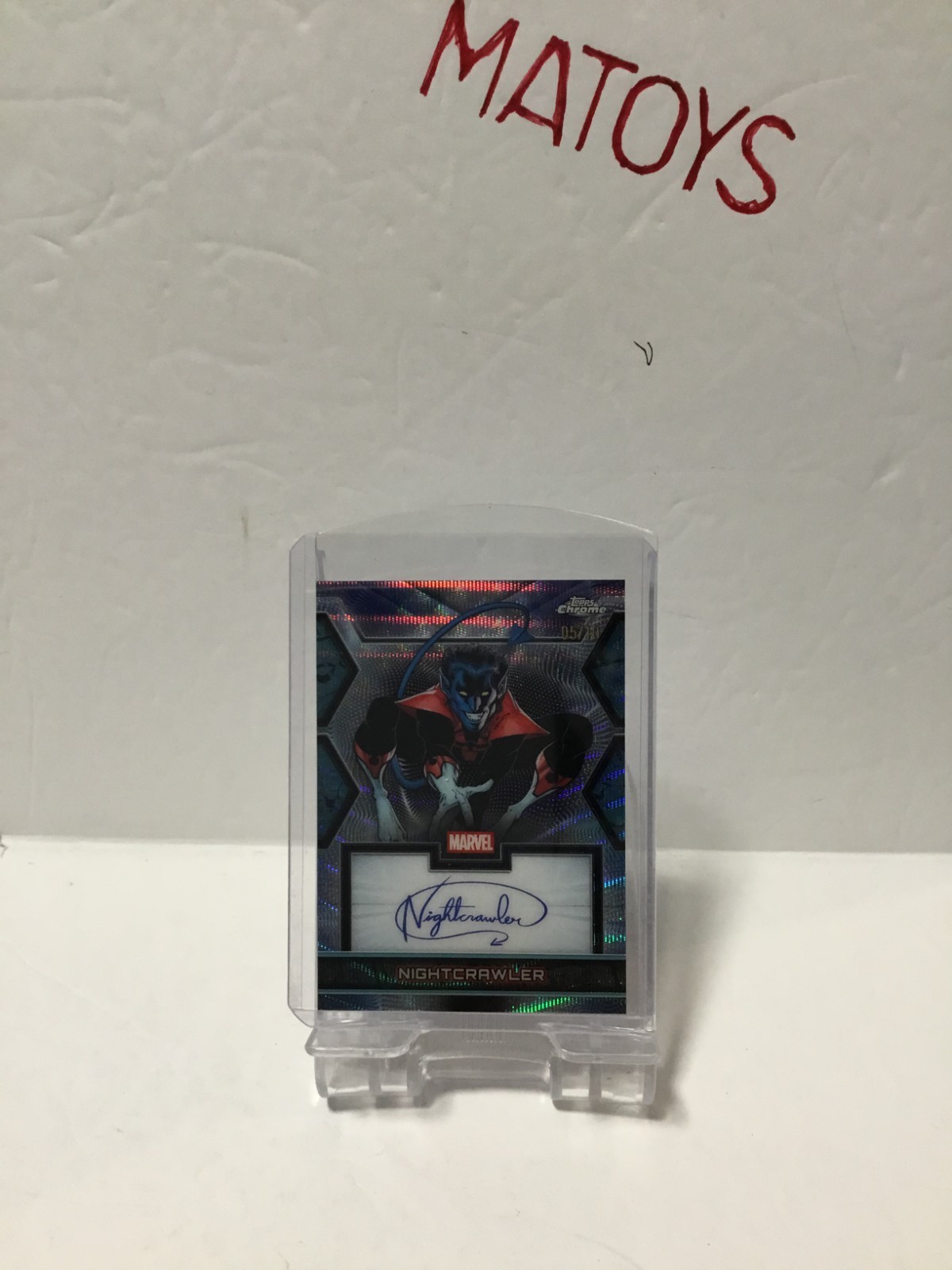 2026 Topps Chrome Marvel MF-NI NightCrawler Facsimile Auto Black Wave /10 Mint 2026 Topps Chrome Marvel MF-NI NightCrawler Facsimile Auto Black Wave /10 Mint