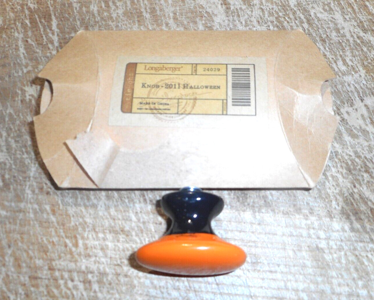 Longaberger 2011 Halloween Orange  Knob 24029