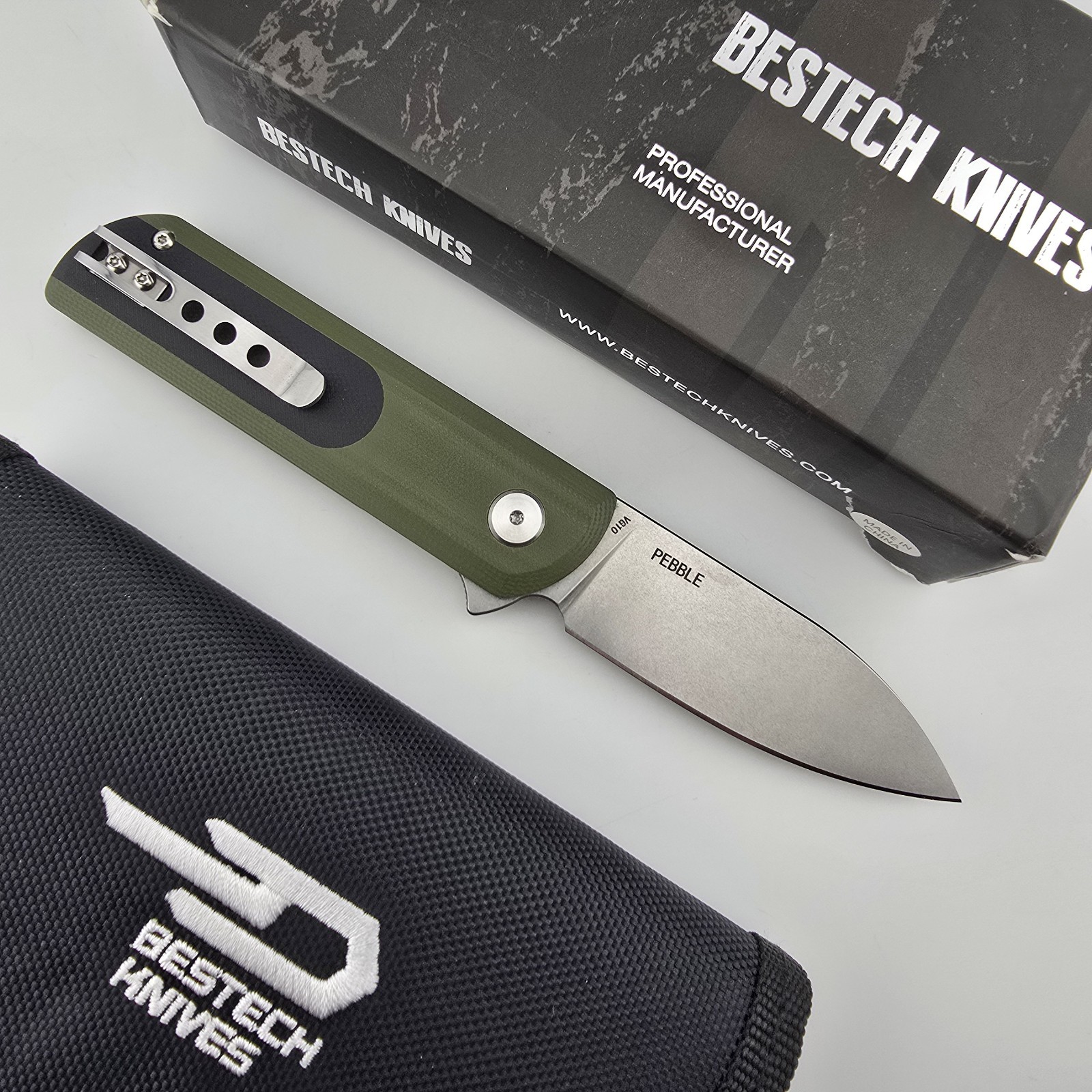 Bestech Pebble Folding Knife VG10 G10 Flipper Liner Lock BG07A