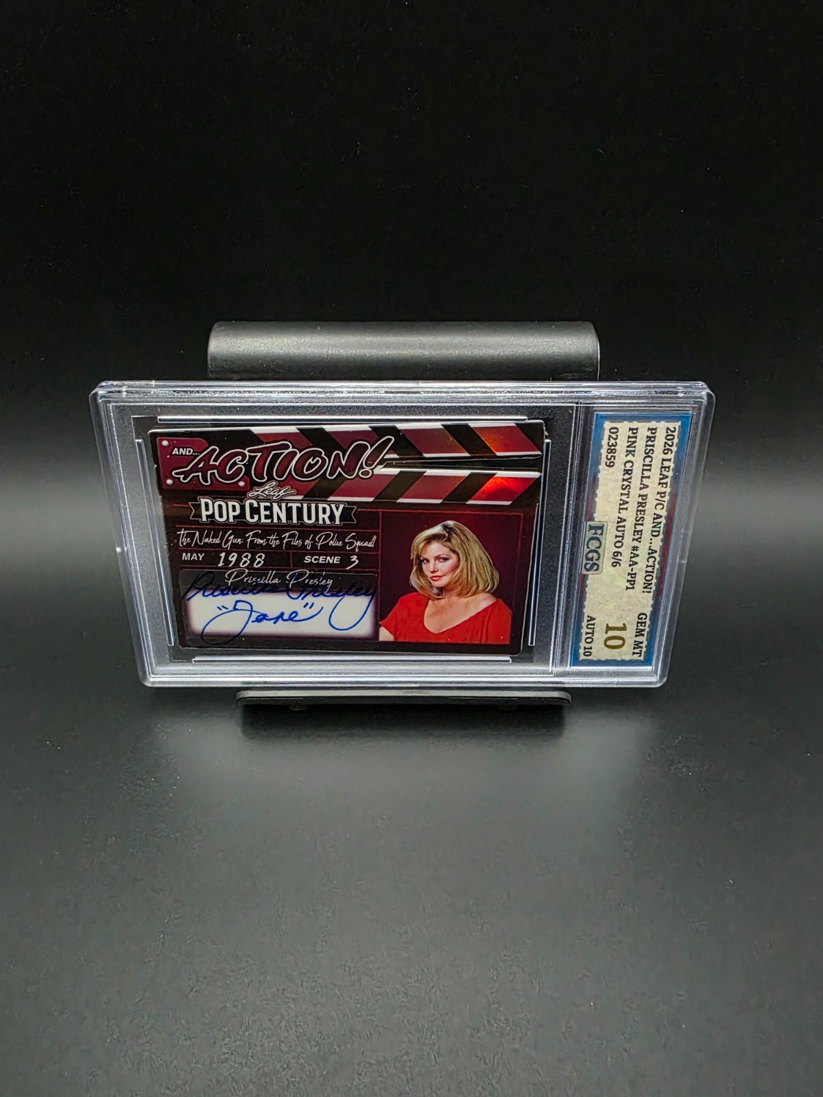 Priscilla Presley #AA-PP1 (2026) Leaf Pop Century Pink Crystal Auto - Graded 10