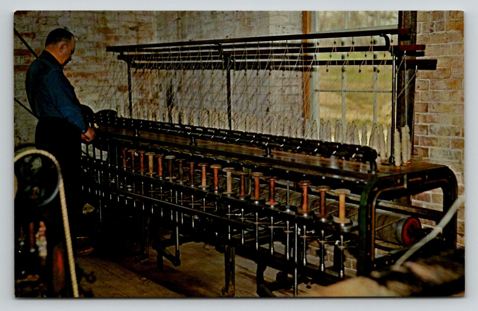 Vintage 1964 Watkins Mill MO Postcard Ply Twister Woolen Textile Machinery Shop Vintage 1964 Watkins Mill MO Postcard Ply Twister Woolen Textile Machinery Shop