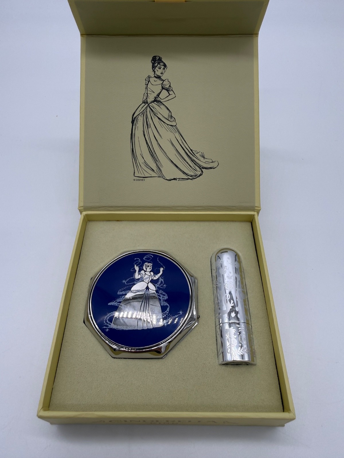 Besame Disney Princess Cinderella Compact and Lipstick Set LE 500 Besame Disney Princess Cinderella Compact and Lipstick Set LE 500