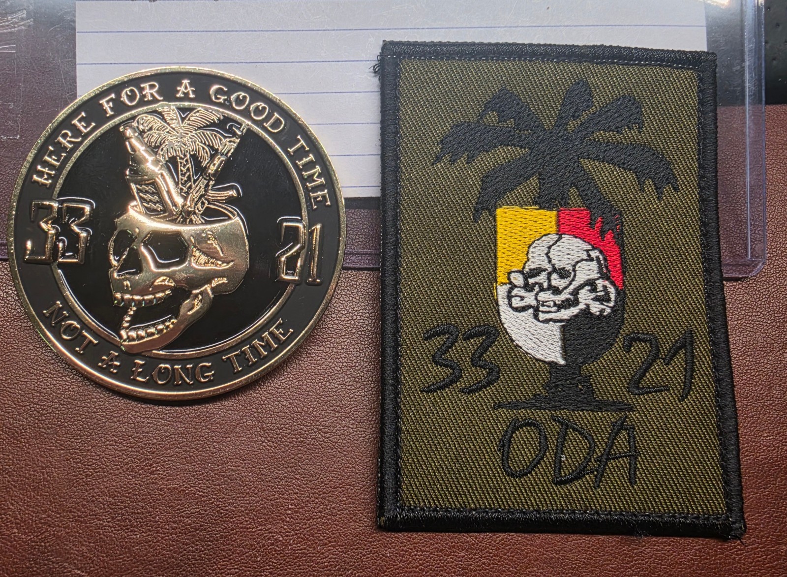 GWOT 3rd Special Forces ODA 3321 Banned patch and Challenge Coin GWOT 3rd Special Forces ODA 3321 Banned patch and Challenge Coin