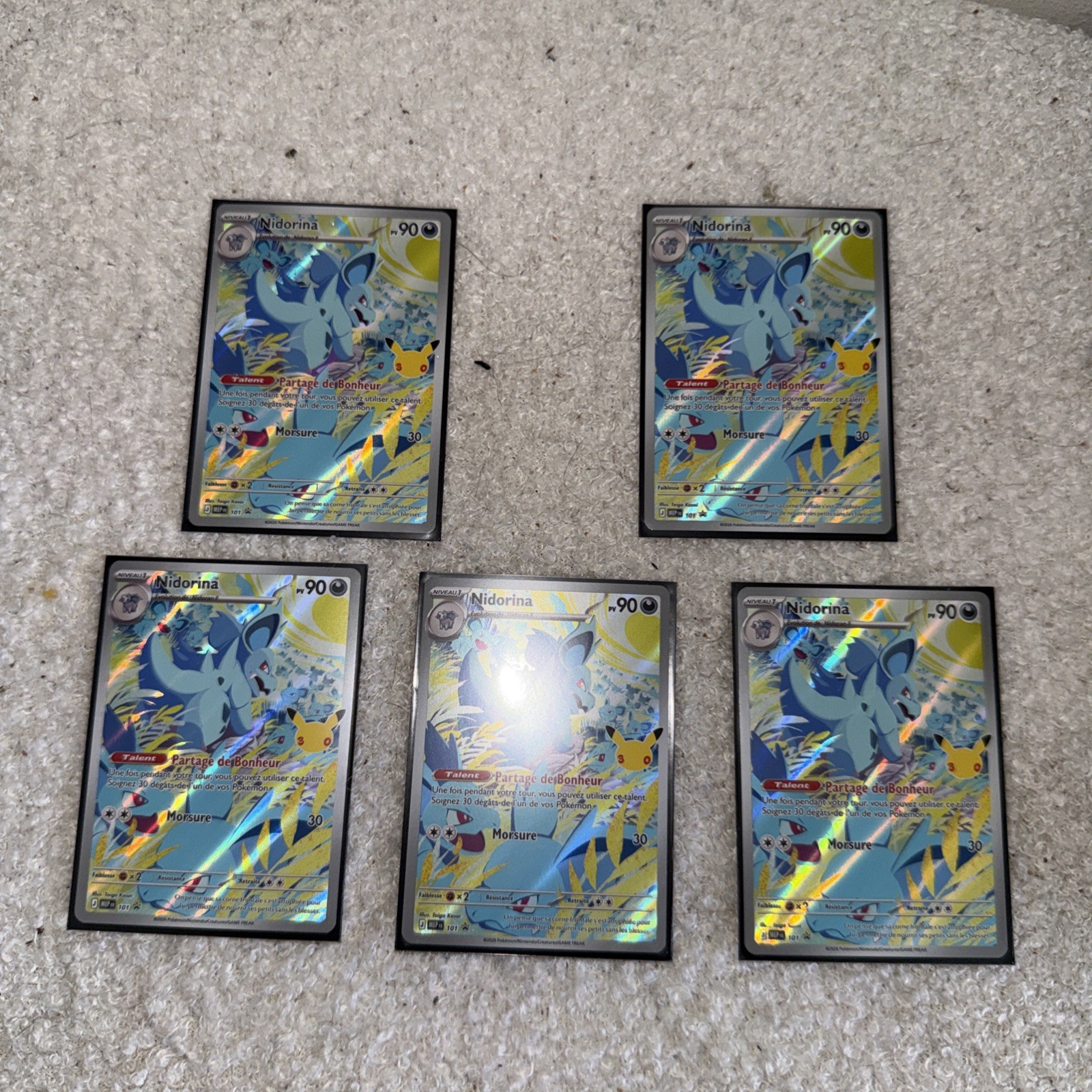 Pokemon 30 years Nidorina 90 PV 101 promo FR card