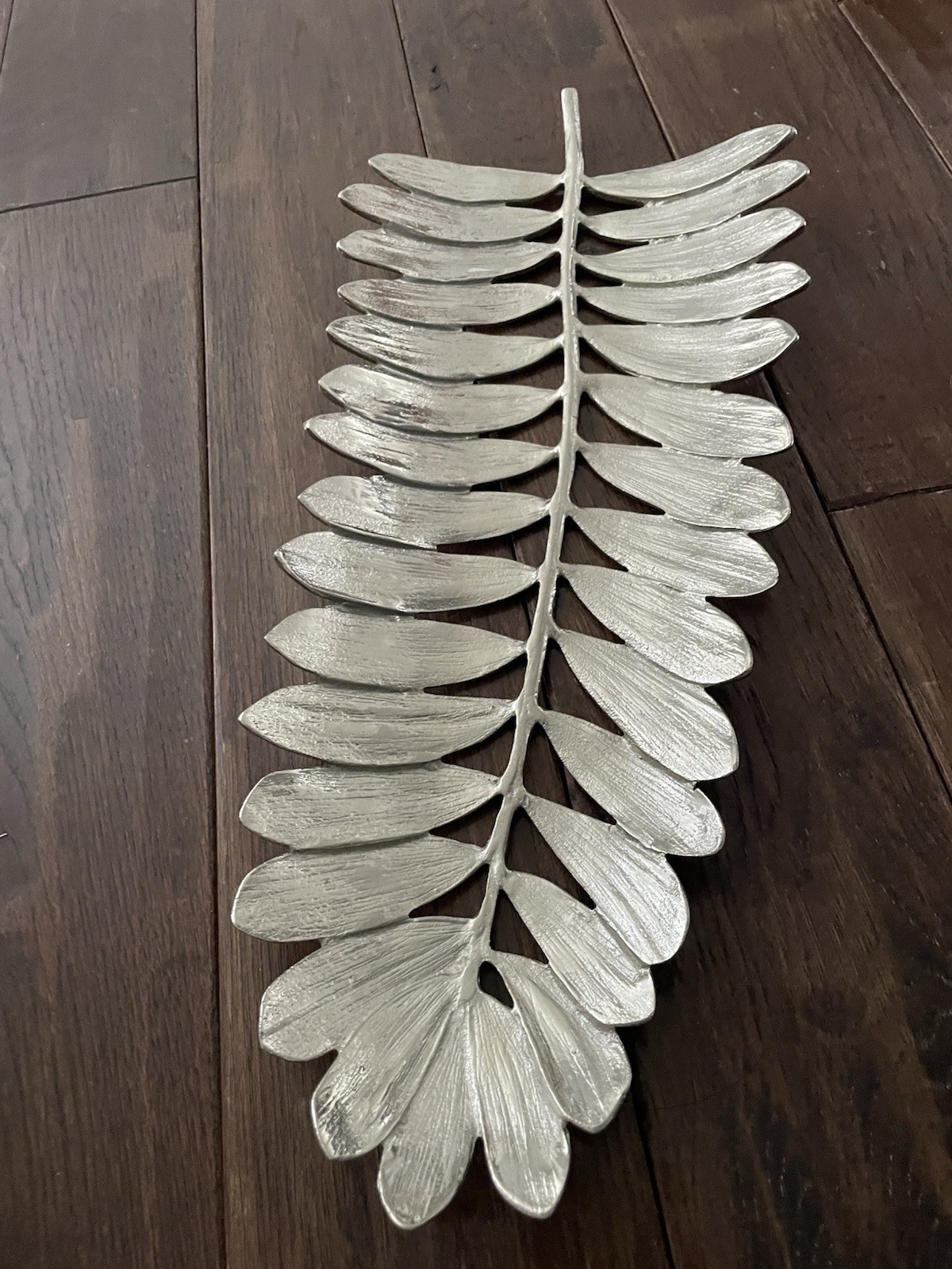Michael Aram Fern Leaf Platter / Tray – Silver Tone – Handcrafted