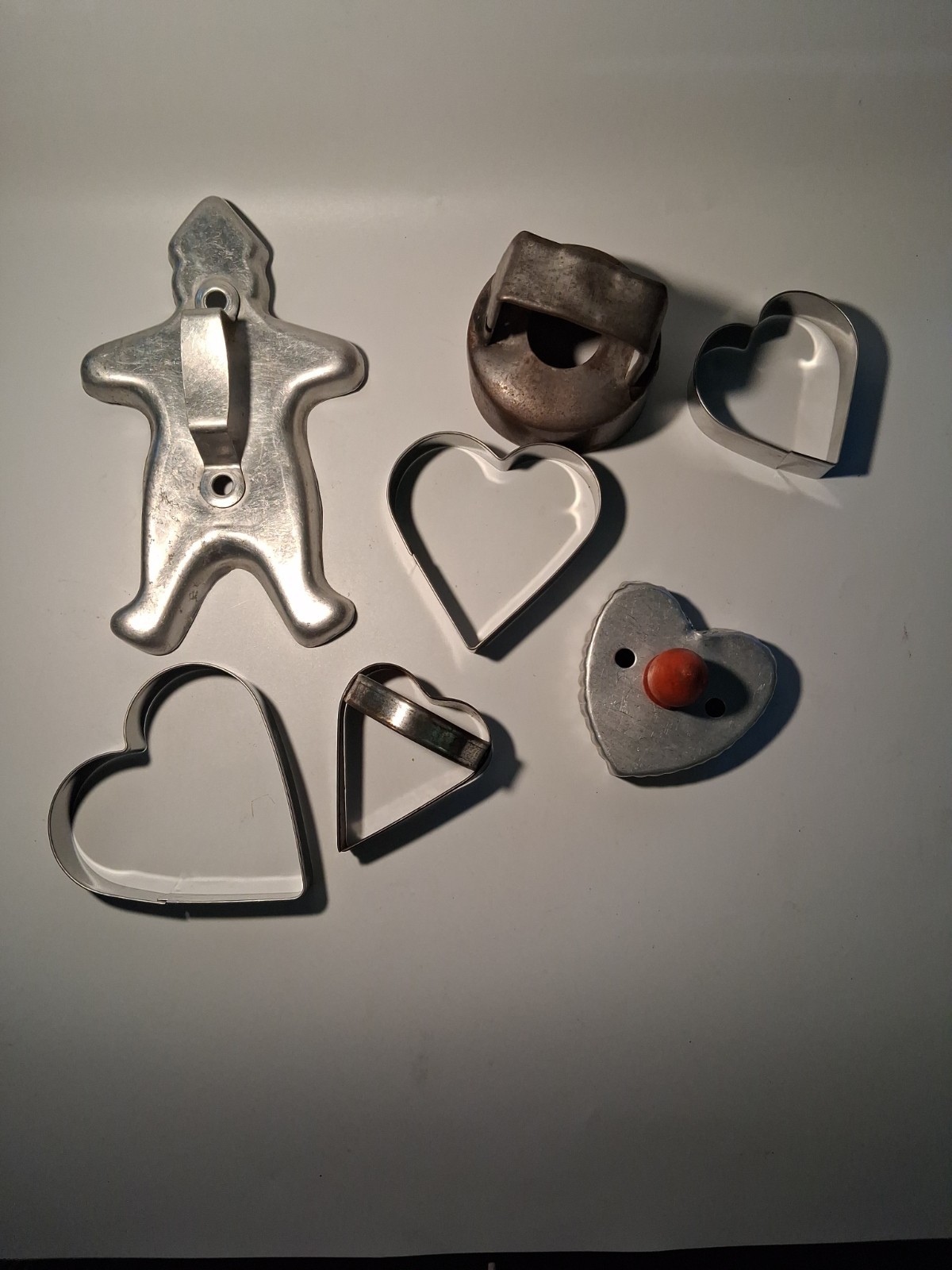 Vintage Cookie Cutters Biscuit Lot Heart Gingerbread Mixed 