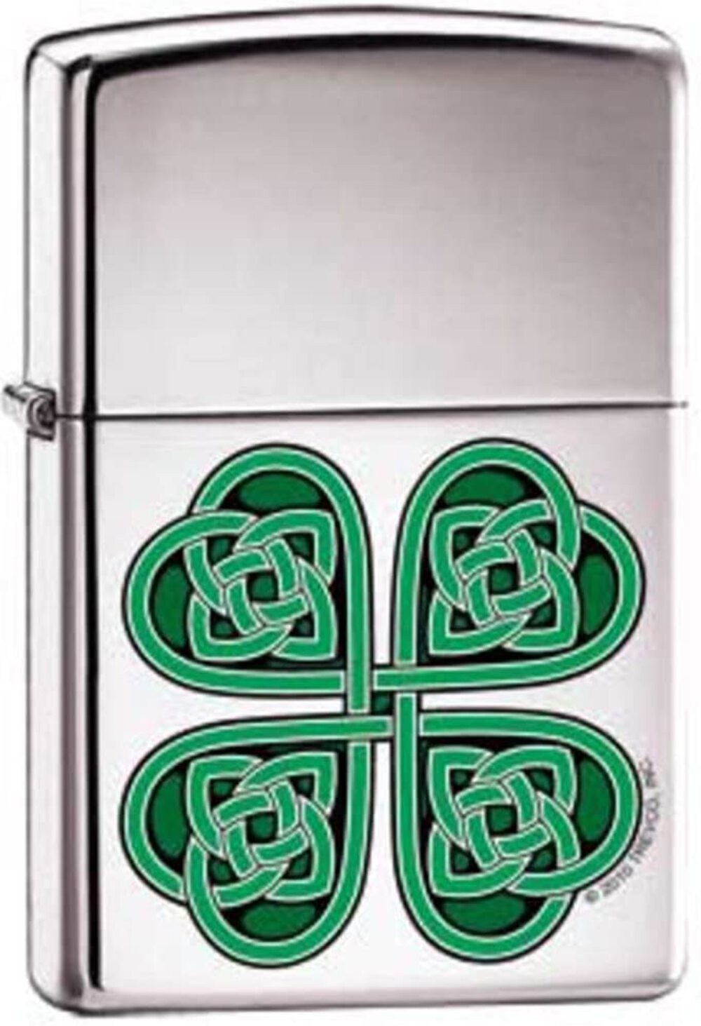 Zippo Celtic 4 Leaf Clover Lighter Street Chrome Windproof Pocket Lighter New