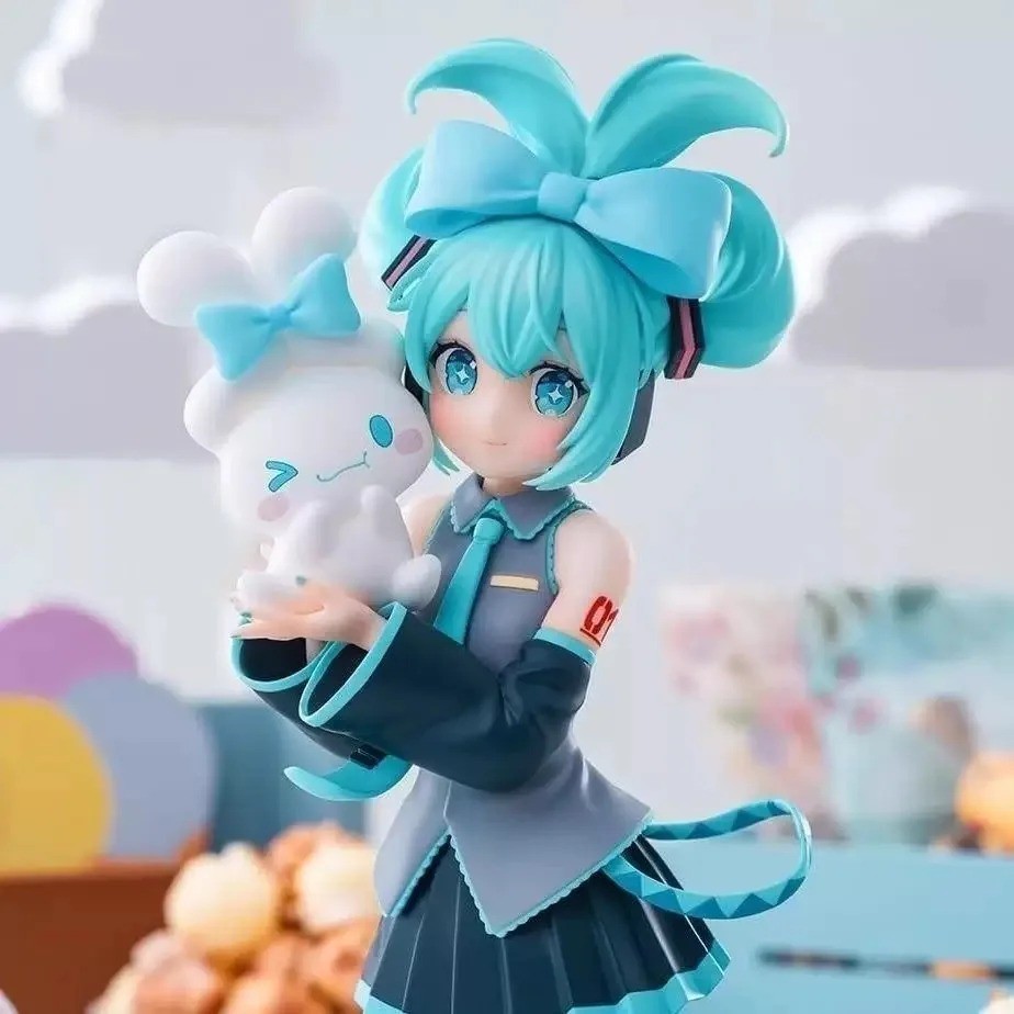 Hot 20CM Anime Hatsune Miku X Cinnamoroll Figure Anime Peripheral Collectible*