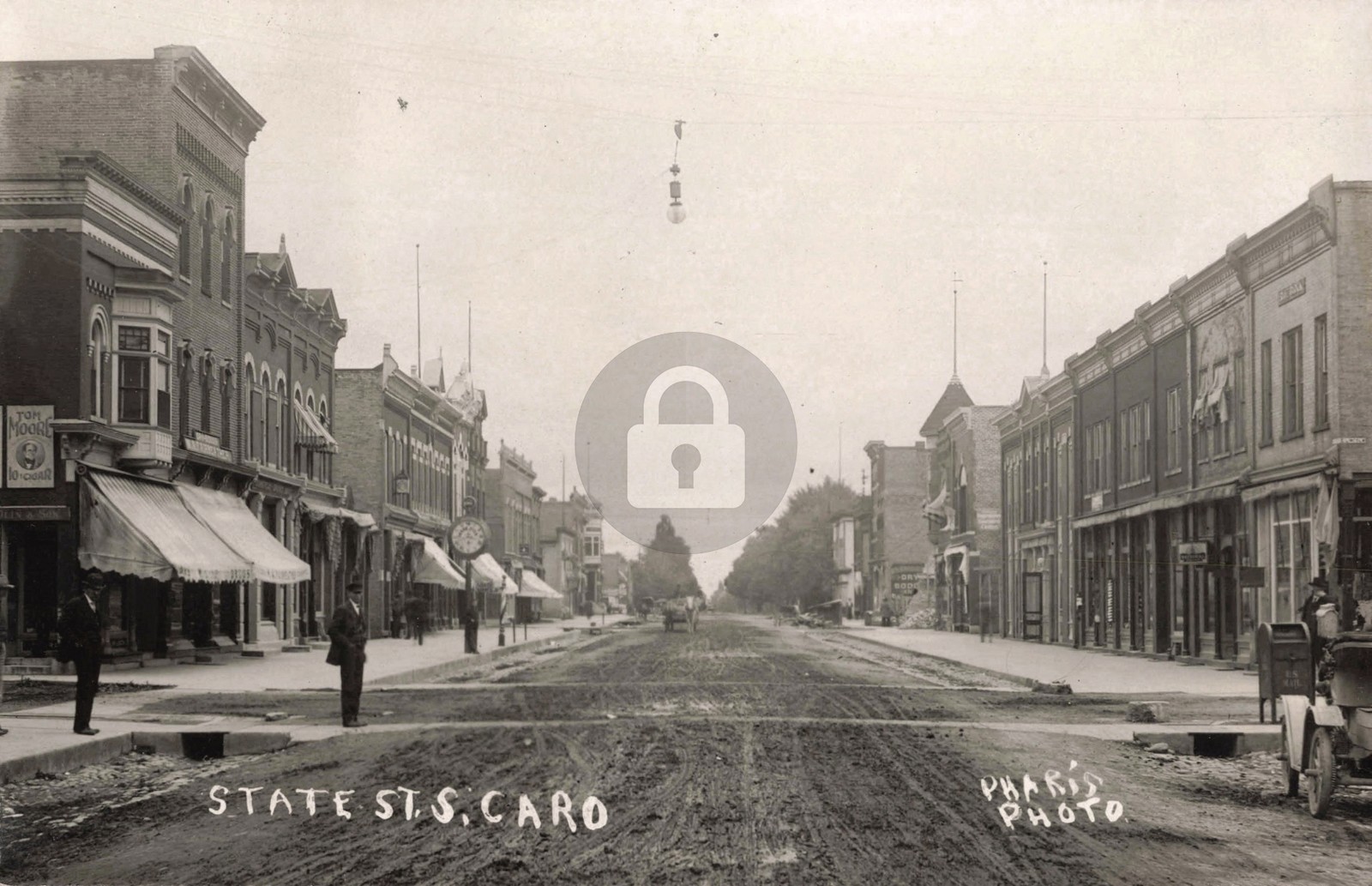 Street View State St. S., Caro MI Michigan RPPC Photo Postcard COPY