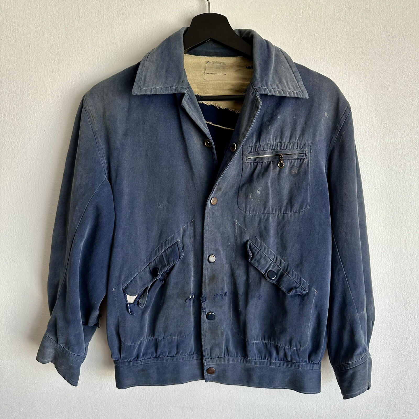 Vintage WWII 1940s Factory Worker Jacket Homefront Workwear