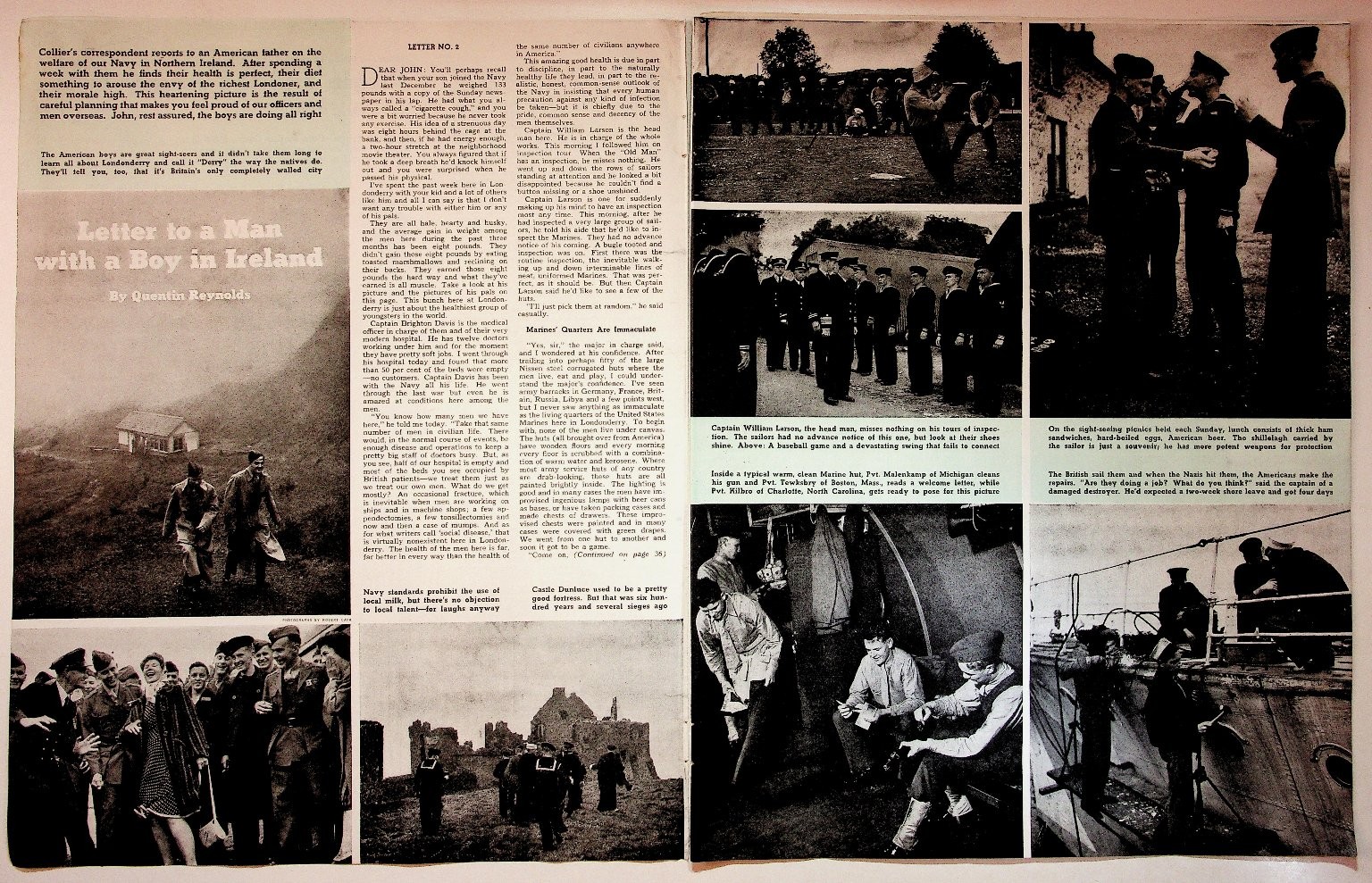 1942 Collier\'s Magazine Article \'Letter to a Man with a Boy in Ireland\' 10x13