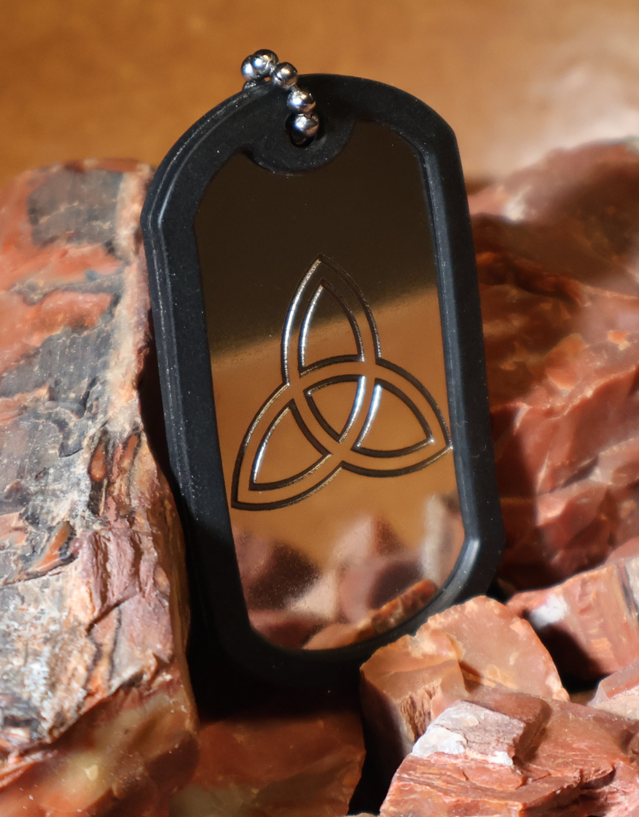 Celtic Triquetra Deep Engraved Third Dogtag Celtic Triquetra Deep Engraved Third Dogtag