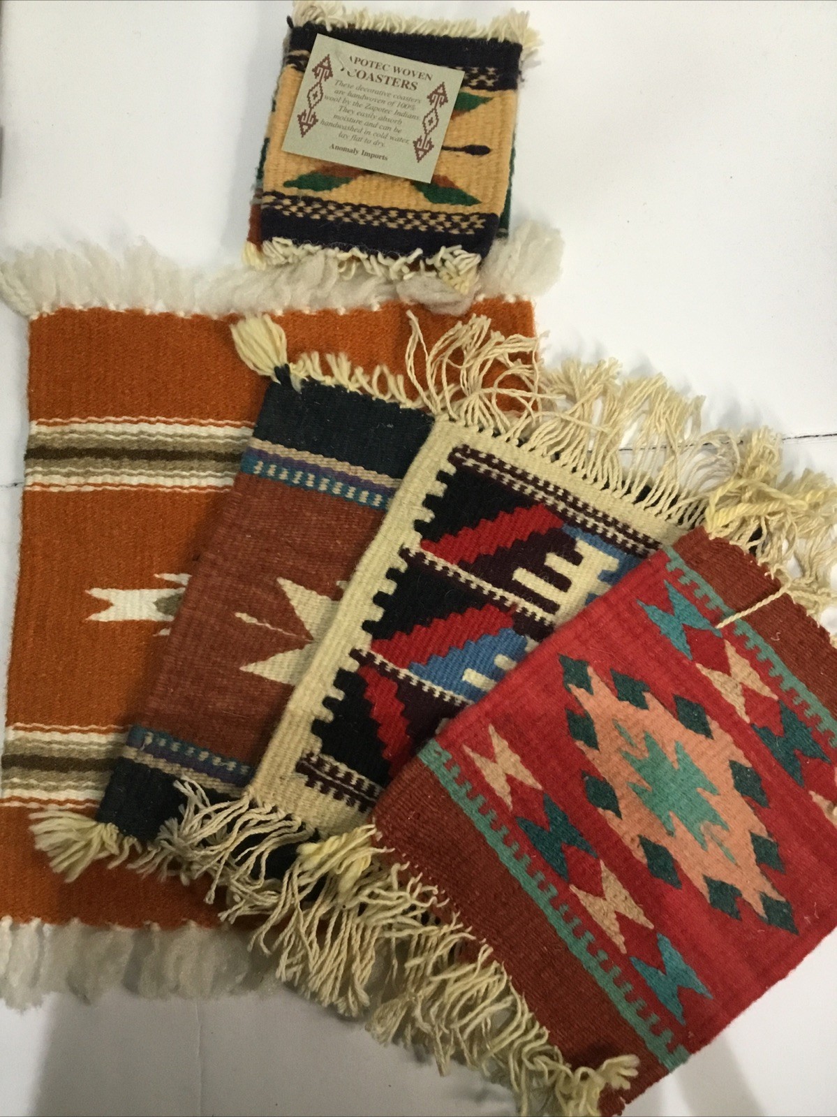 Zapotec Woven Coasters And Placemats 8 pieces all together 