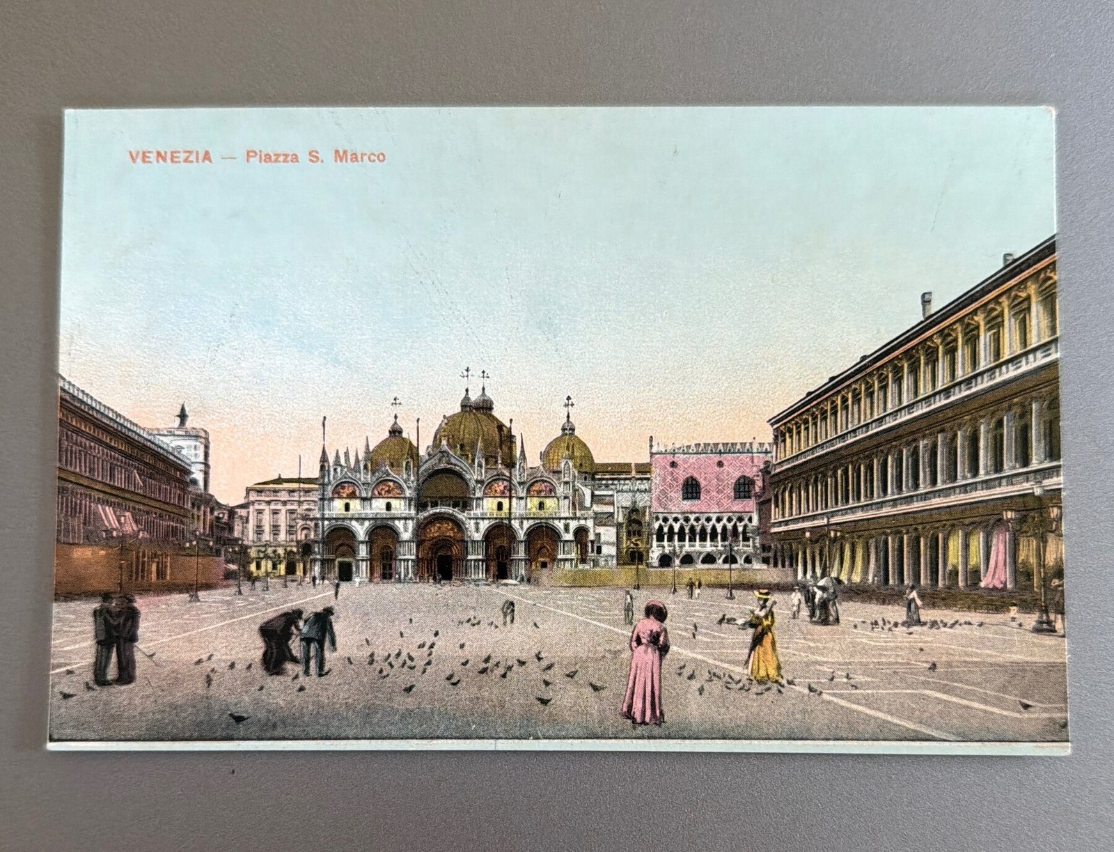Postcard 1900s Venezia Piazza San Marco Venice Italy Color Litho Undivided Postcard 1900s Venezia Piazza San Marco Venice Italy Color Litho Undivided